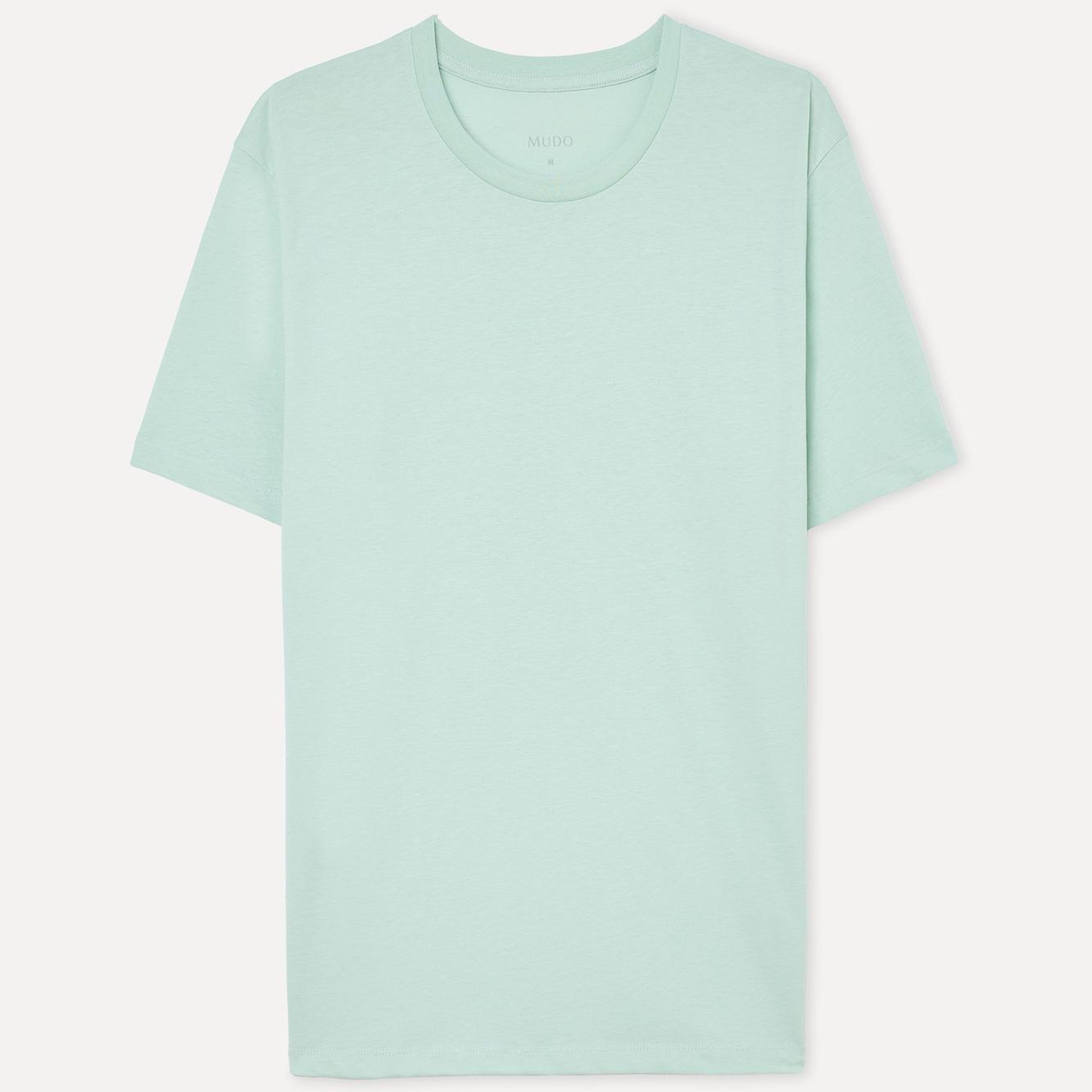 Erkek Yeşil Pamuklu Bisiklet Yaka T-Shirt