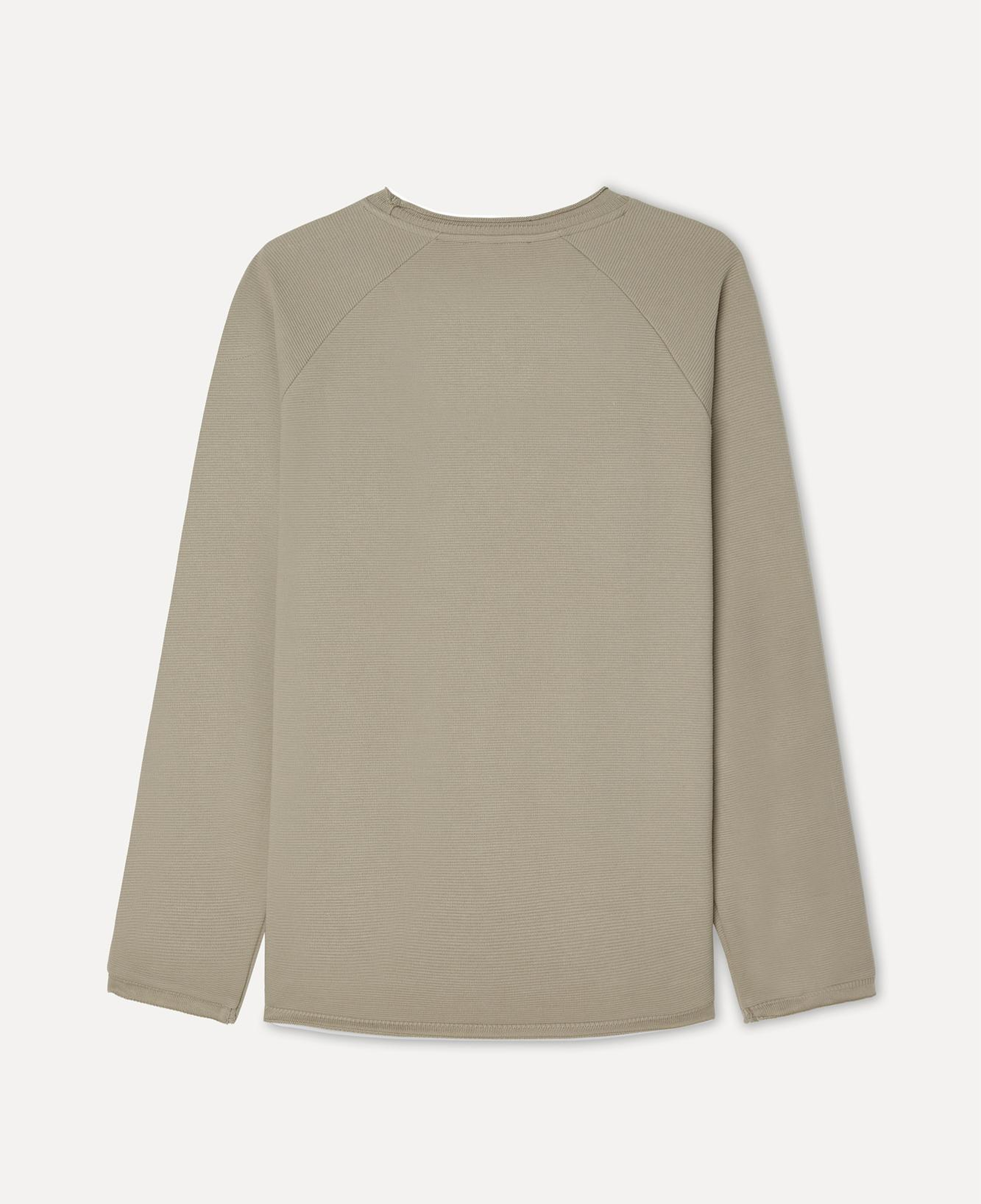 Erkek Vizon Rengi Bisiklet Yaka Sweatshirt