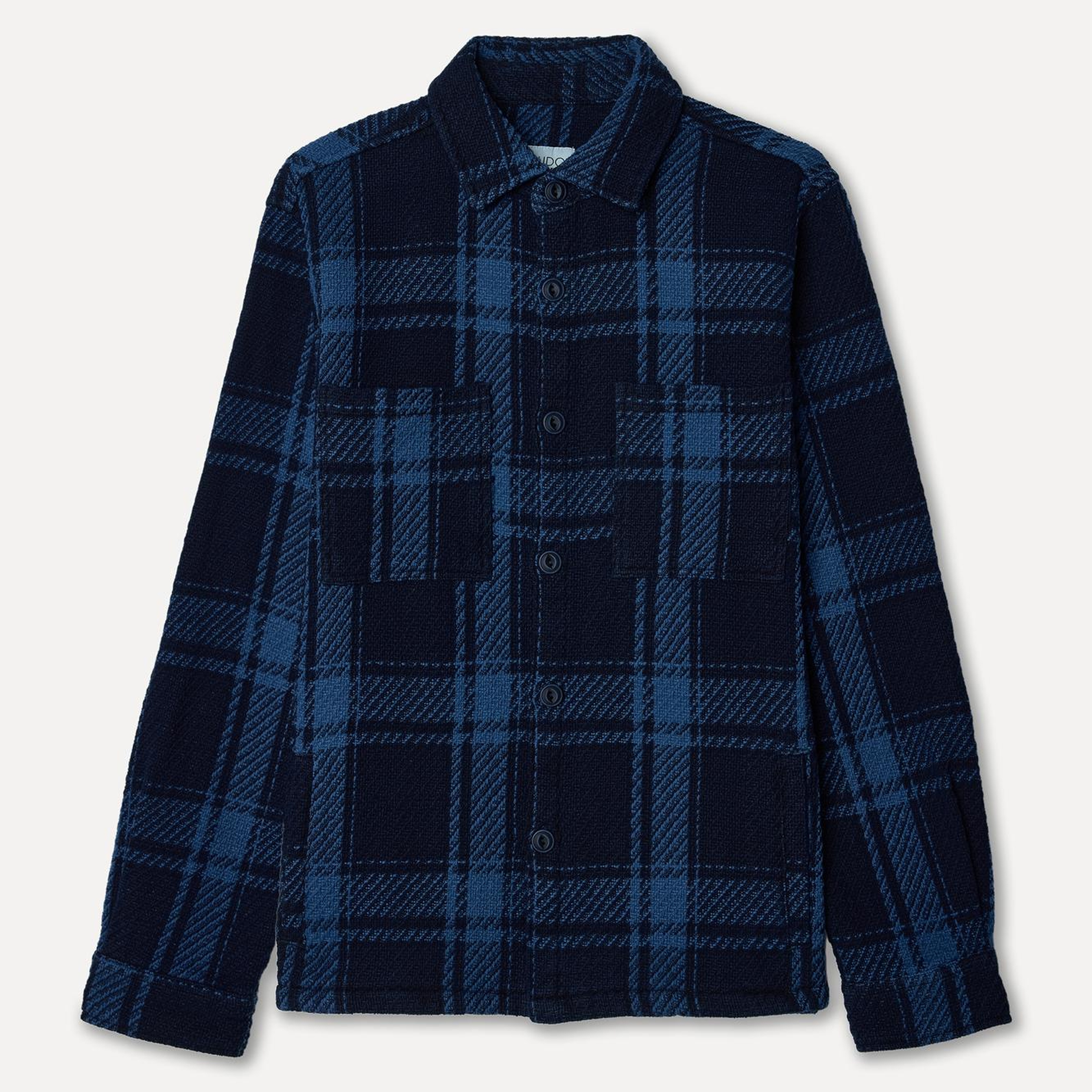 Erkek Lacivert Ekoseli Comfort Fit Ceket