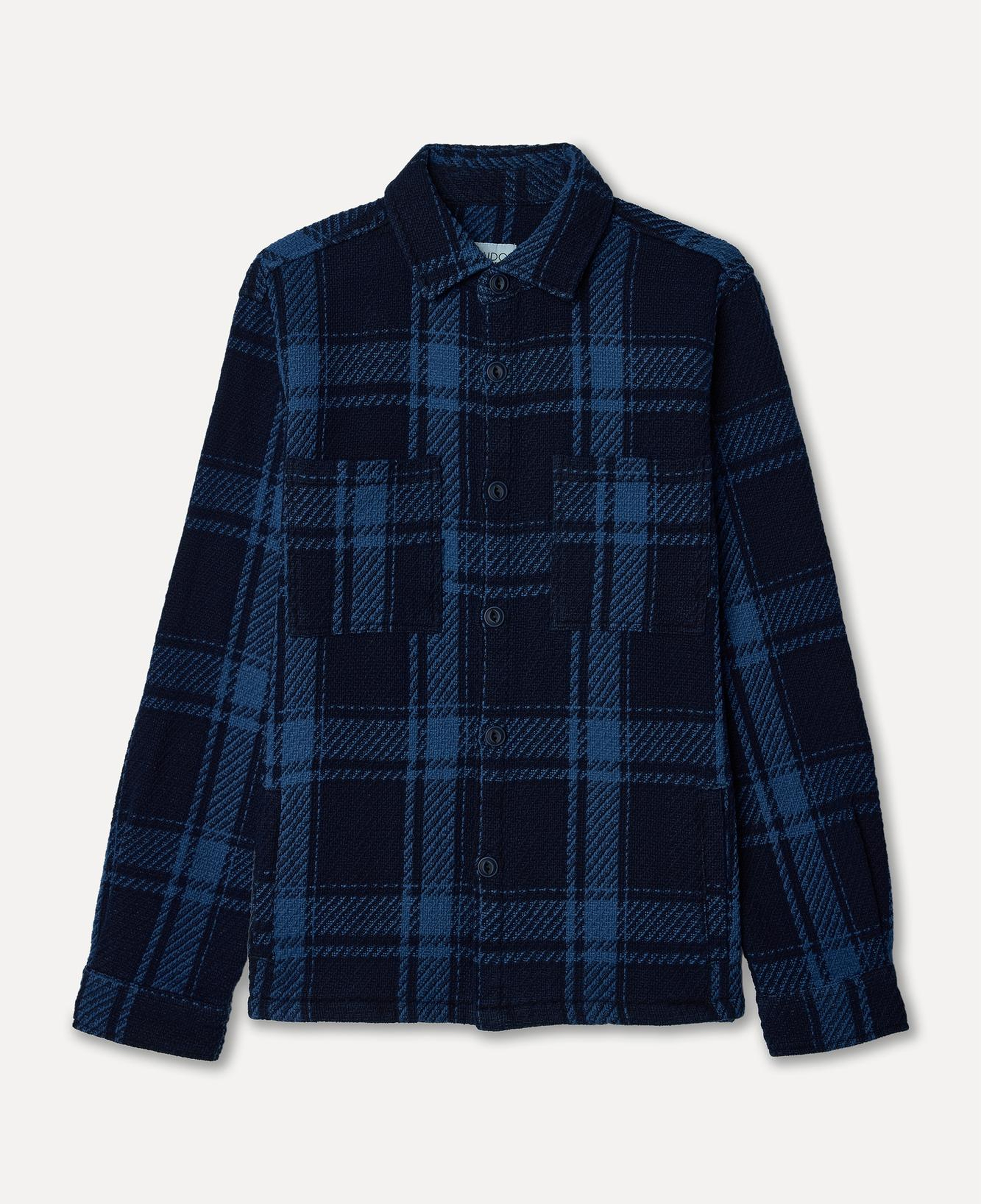 Erkek Lacivert Ekoseli Comfort Fit Ceket