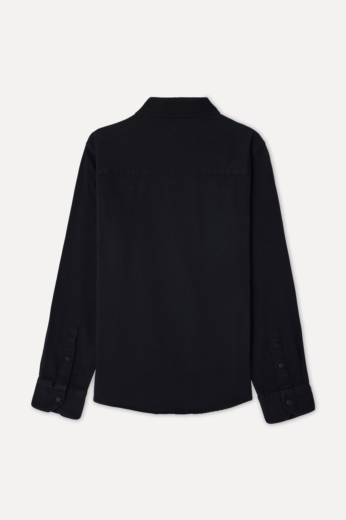 Erkek Siyah Comfort Fit Uzun Kollu Gömlek