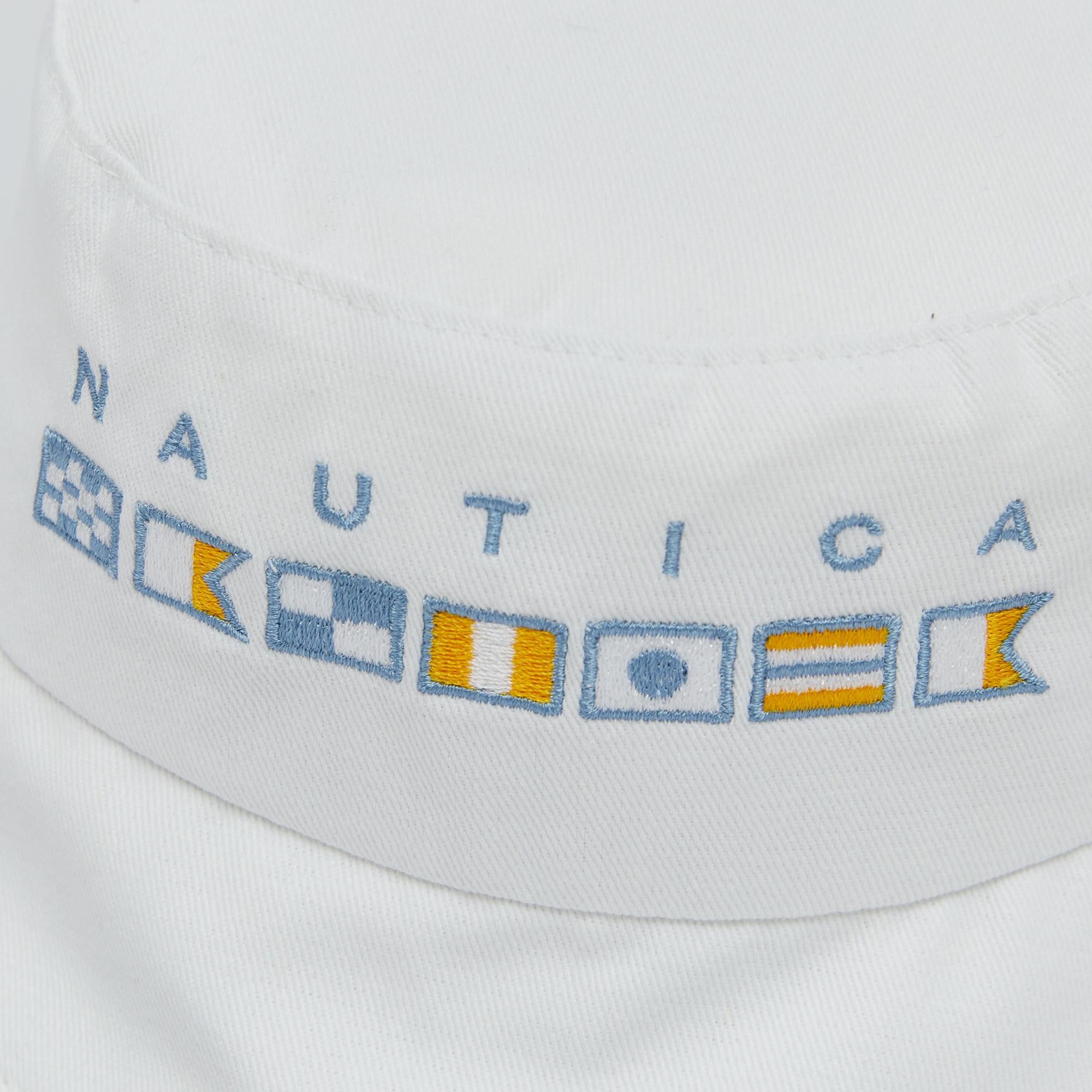 Nautica Çocuk Beyaz Baskılı Şapka