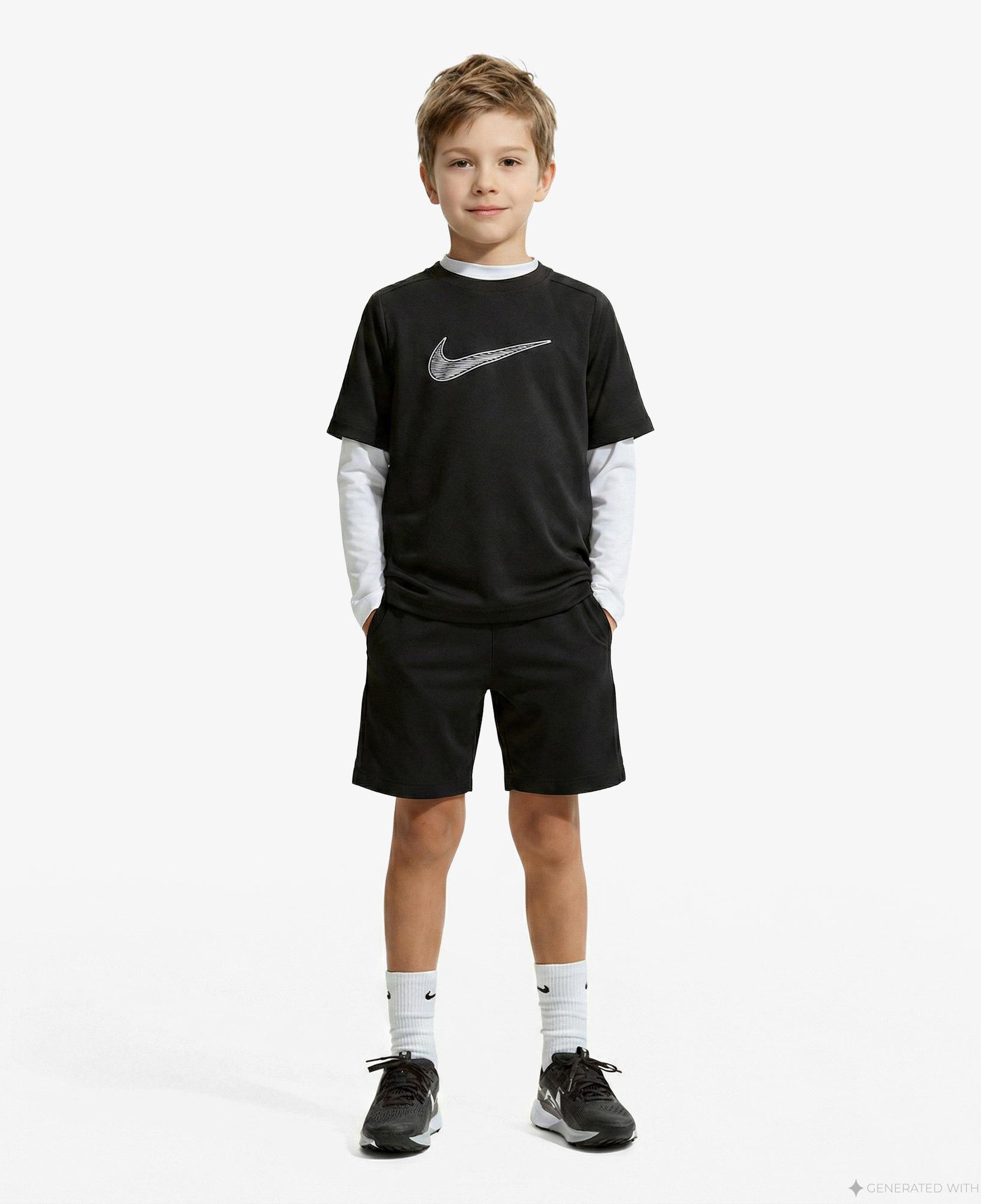 Nike Dri-Fit Multi Çocuk Siyah T-Shirt