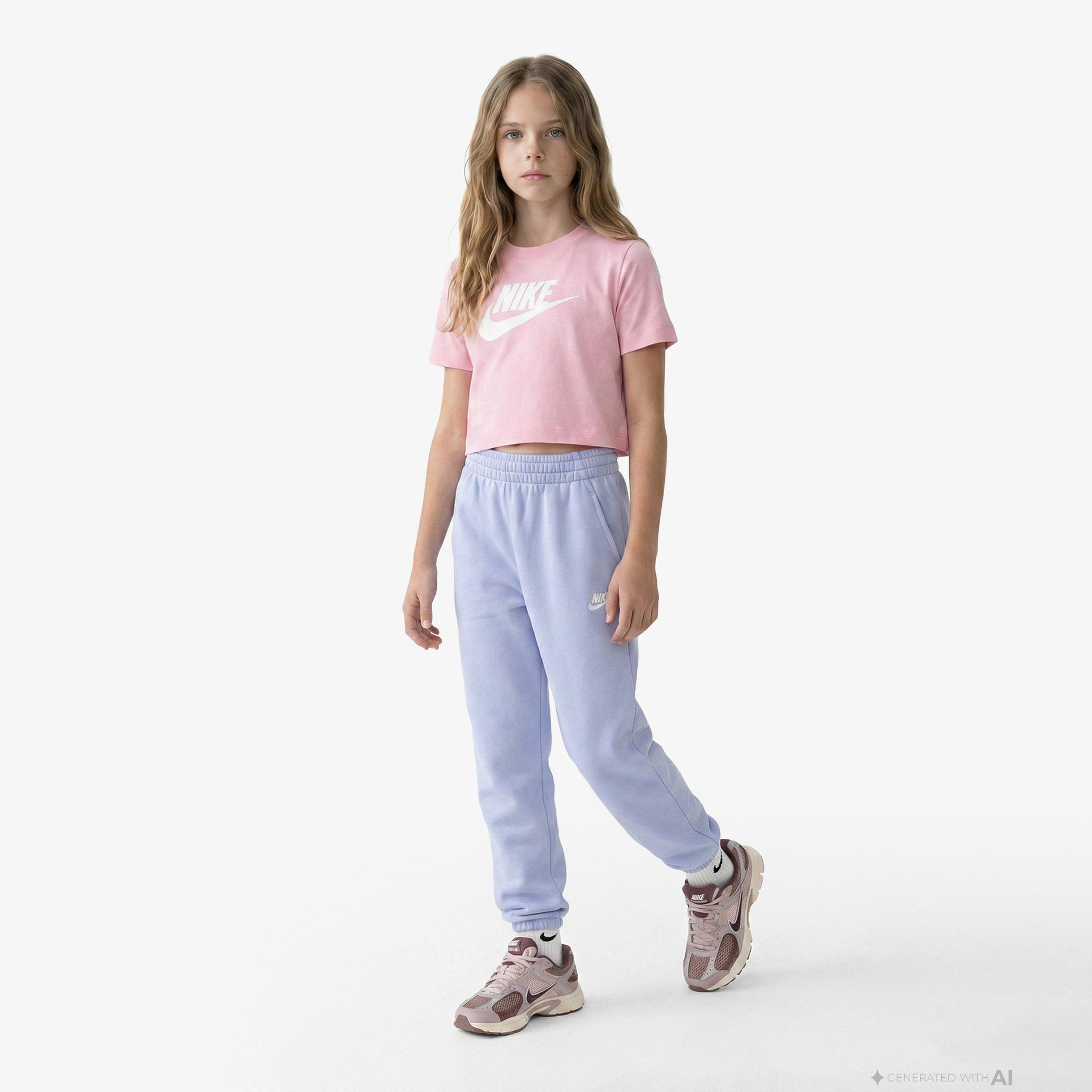 Nike Sportswear Futura Çocuk Pembe Crop T-Shirt