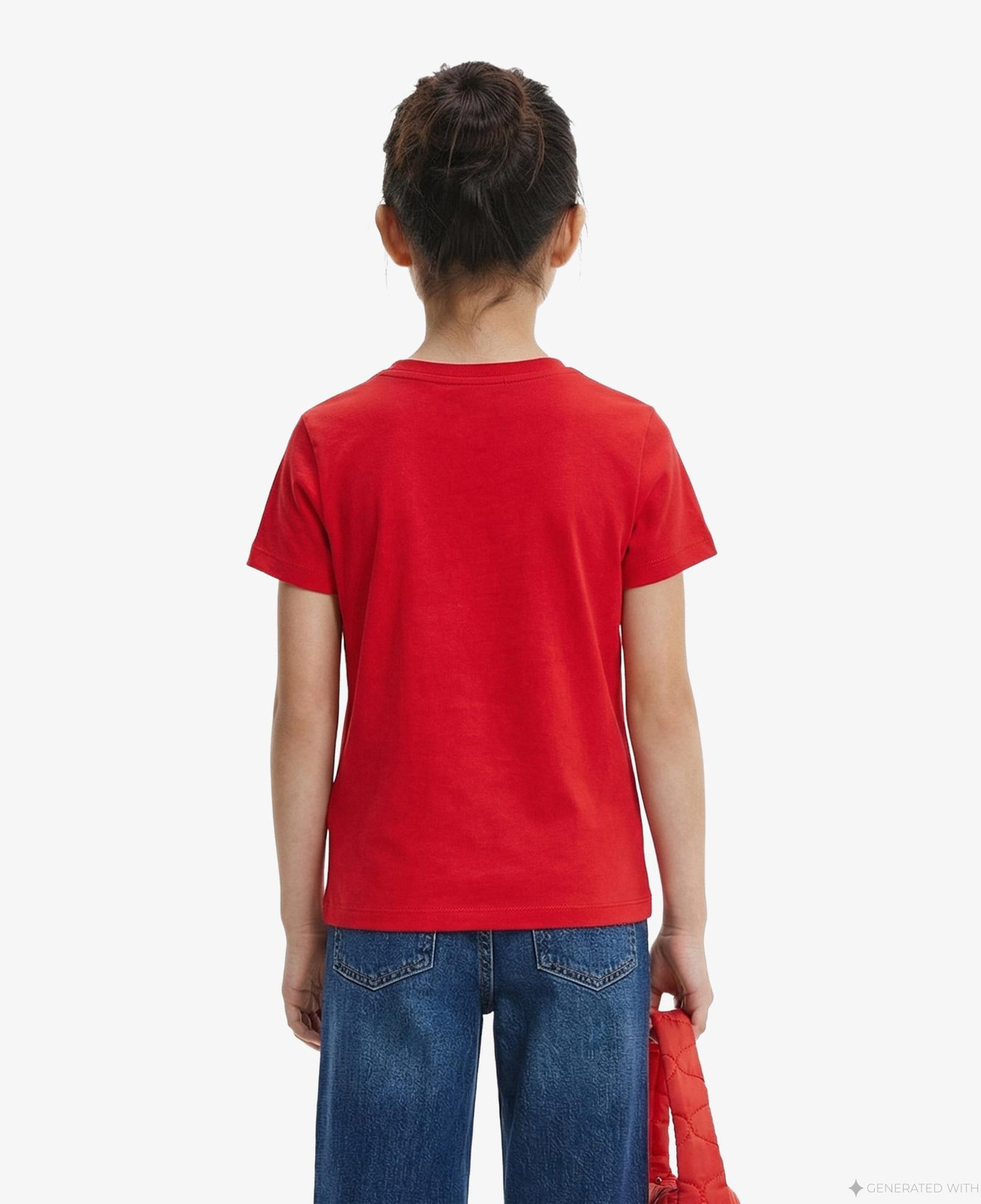 Calvin Klein Mono Mini Badge Reg Çocuk Kırmızı T-Shirt