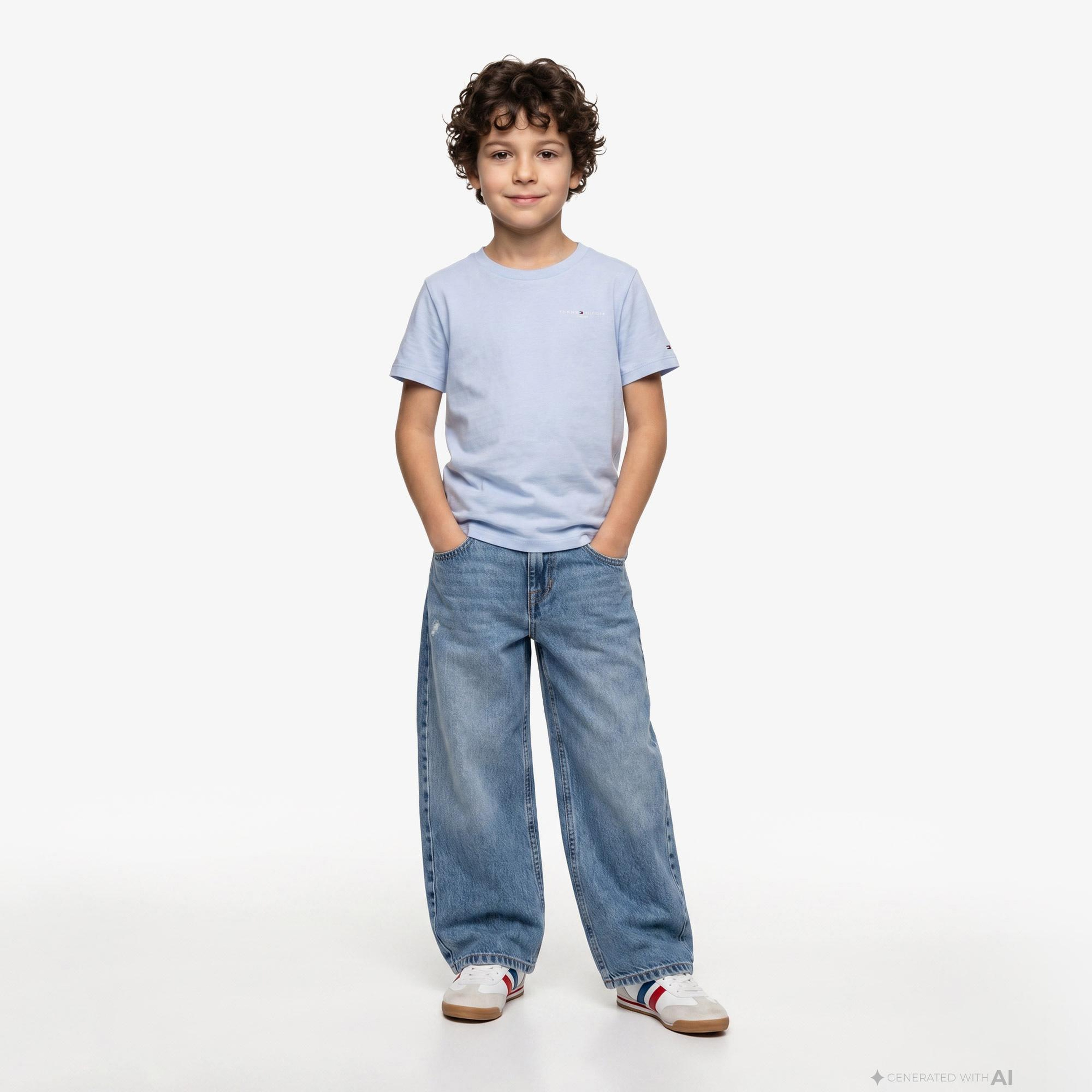 Tommy Hilfiger Mini Corp Çocuk Mavi T-Shirt