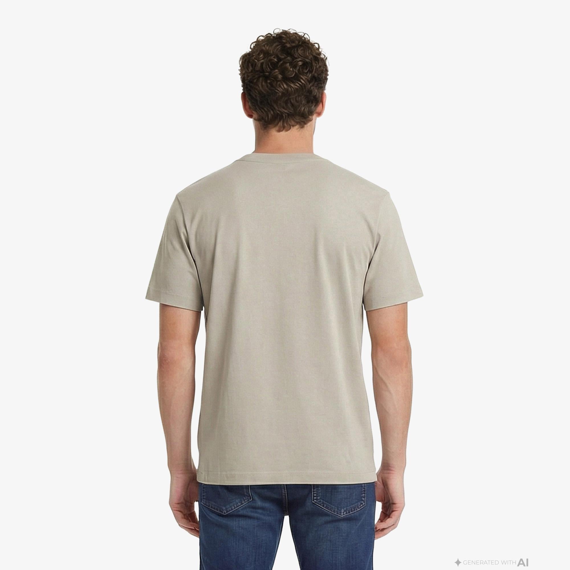 Calvin Klein Stretch Cotton Pique Nano Erkek Kahverengi T-Shirt