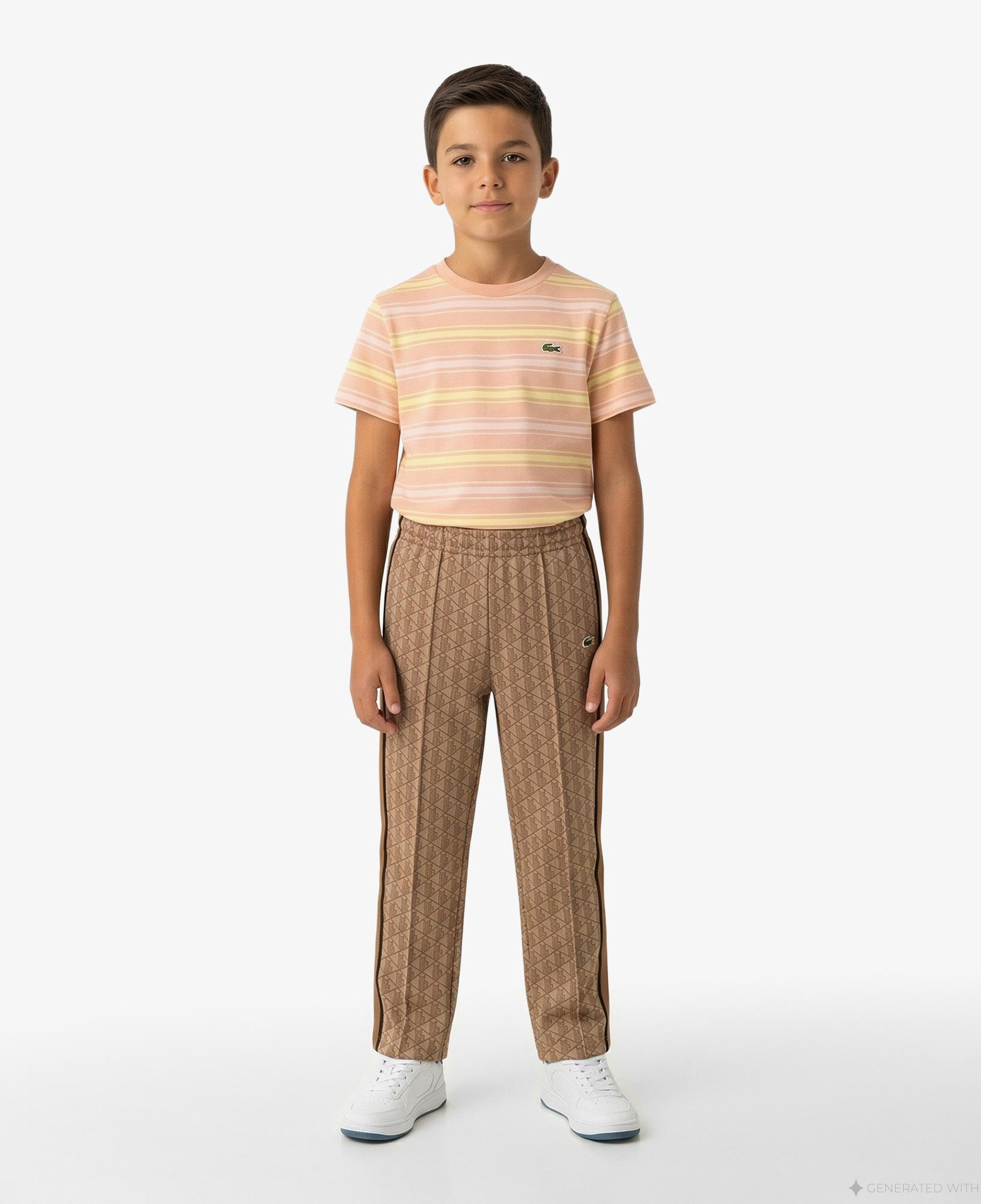 Paris Erkek Regular Fit Monogram Açık Kahverengi Eşofman Altı