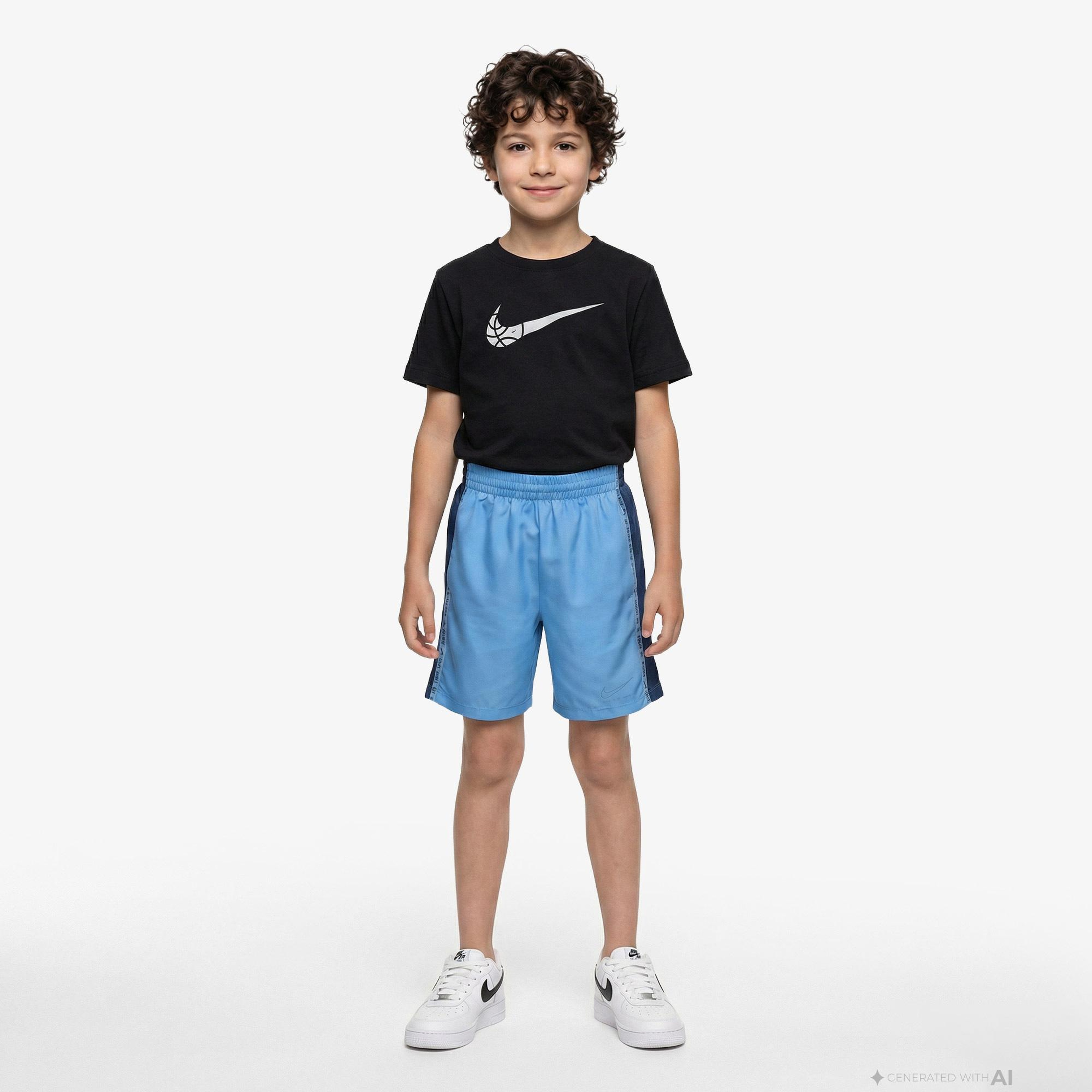 Nike Dri-Fit Sportswear Multi Woven Çocuk Mavi Şort