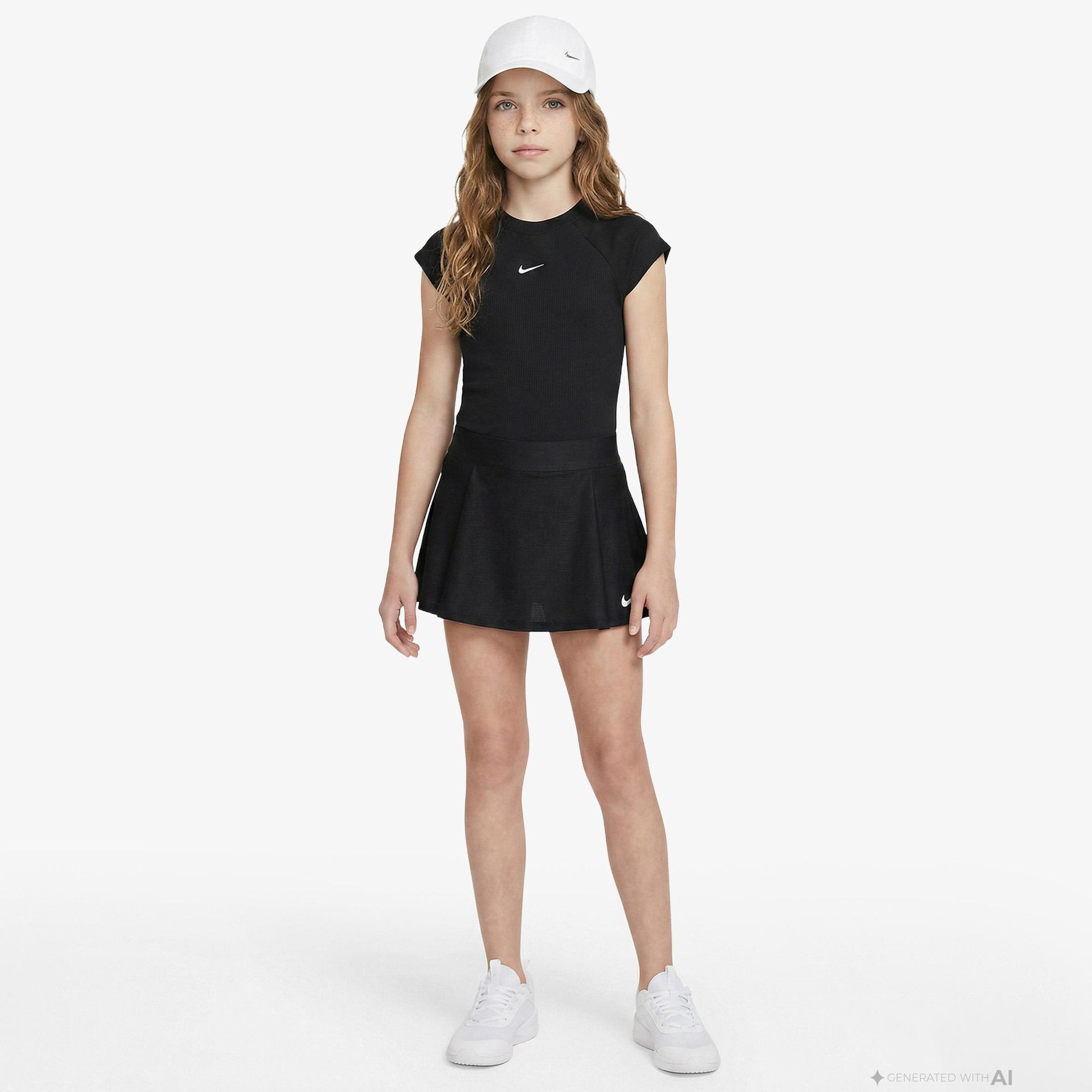 Nike Court Victory Tennis Çocuk Siyah Etek