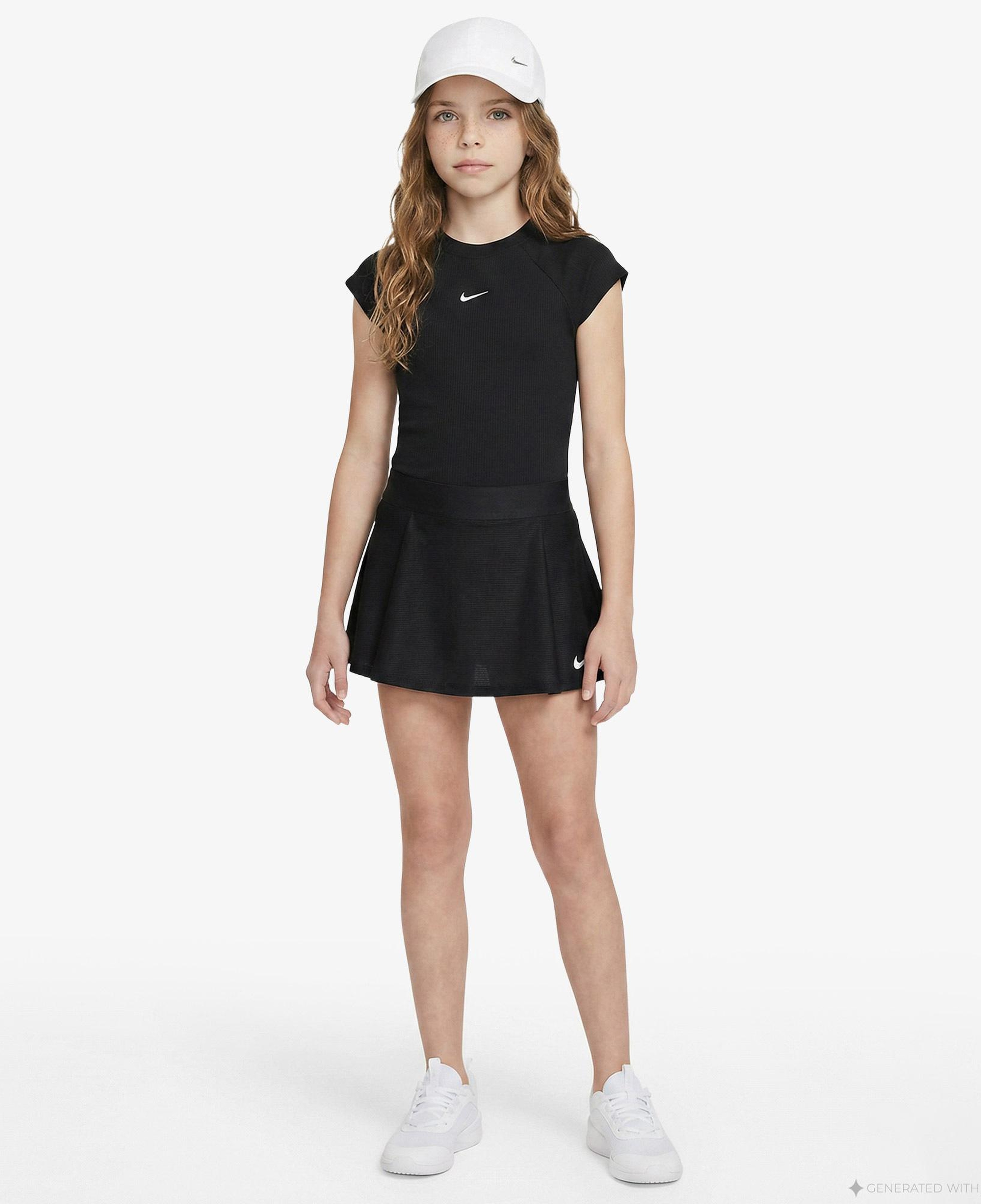 Nike Court Victory Tennis Çocuk Siyah Etek