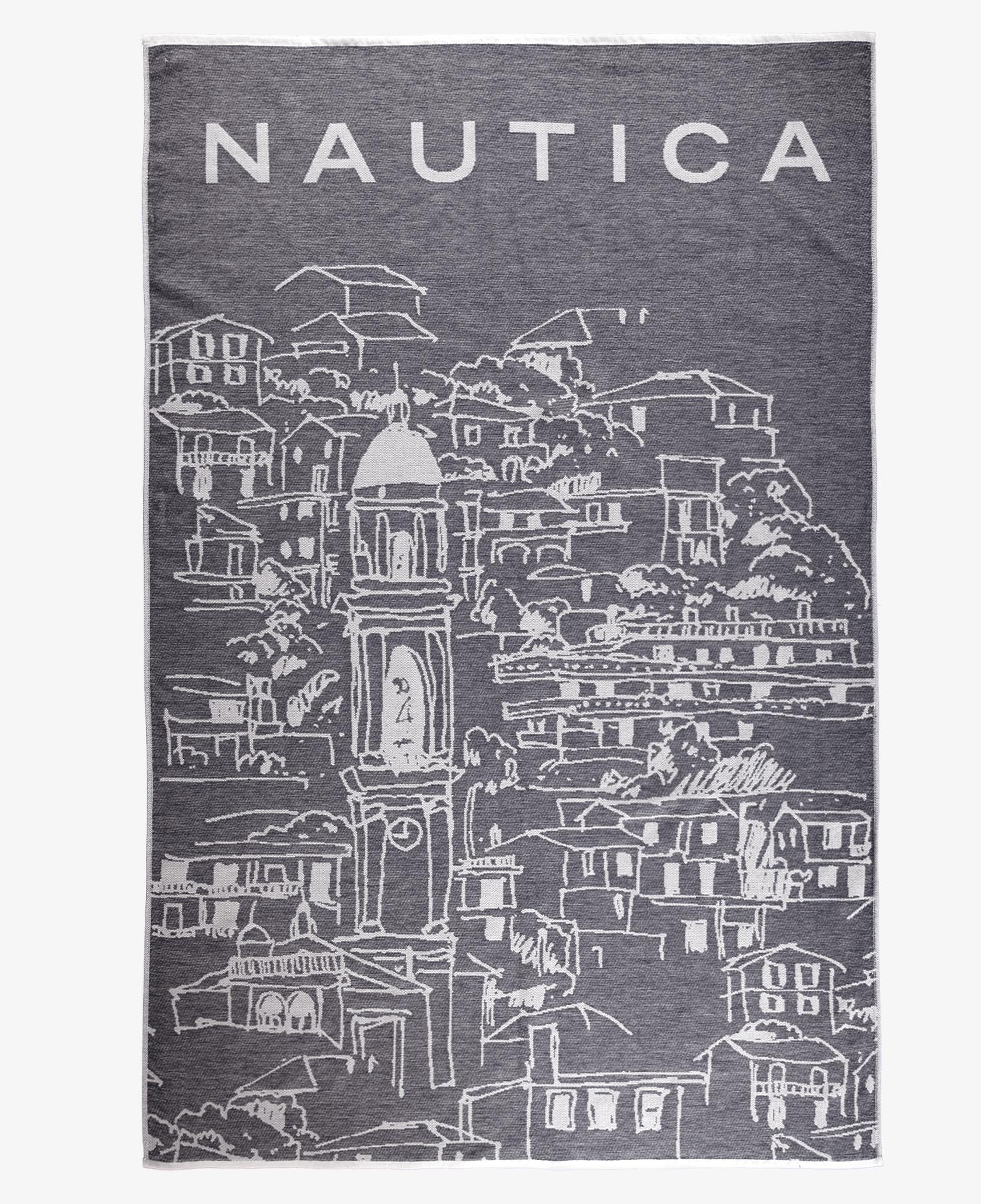 Nautica Unisex Lacivert Desenli Havlu