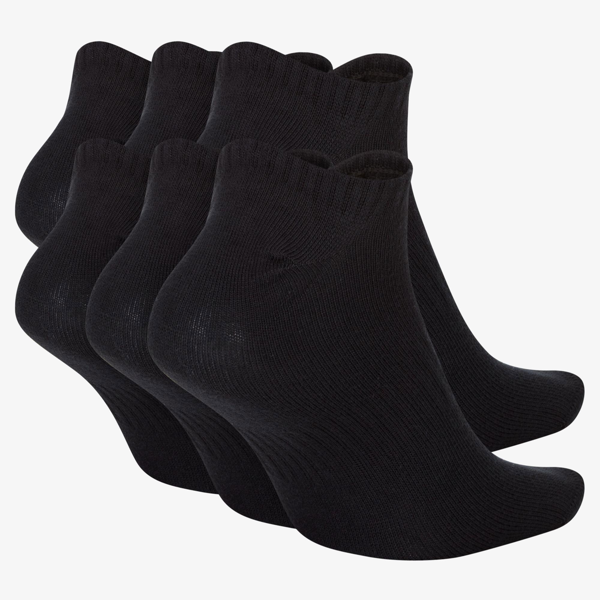 Nike Everyday Lightweight No-Show 6'lı Unisex Siyah Çorap