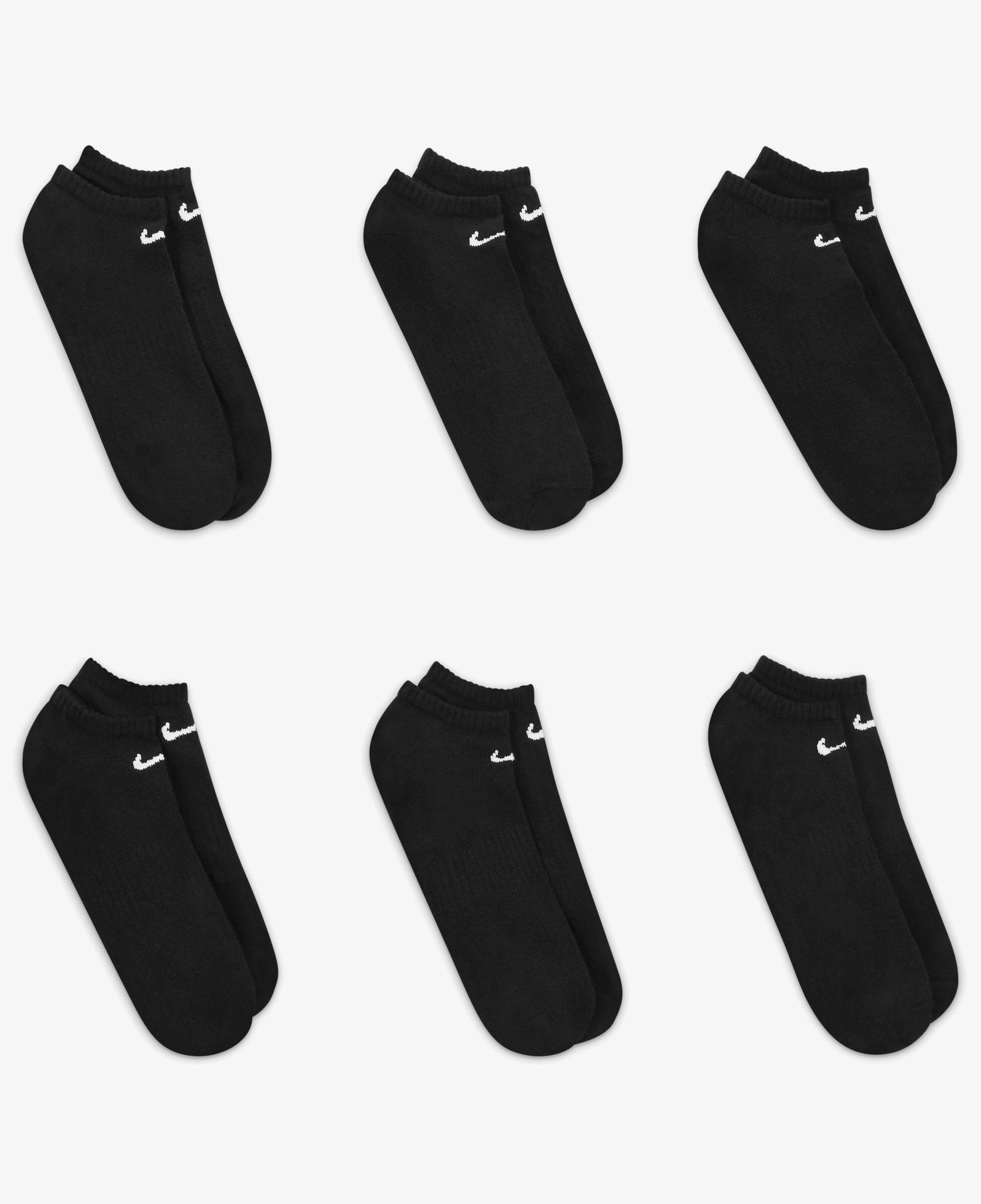 Nike Everyday Lightweight No-Show 6'lı Unisex Siyah Çorap