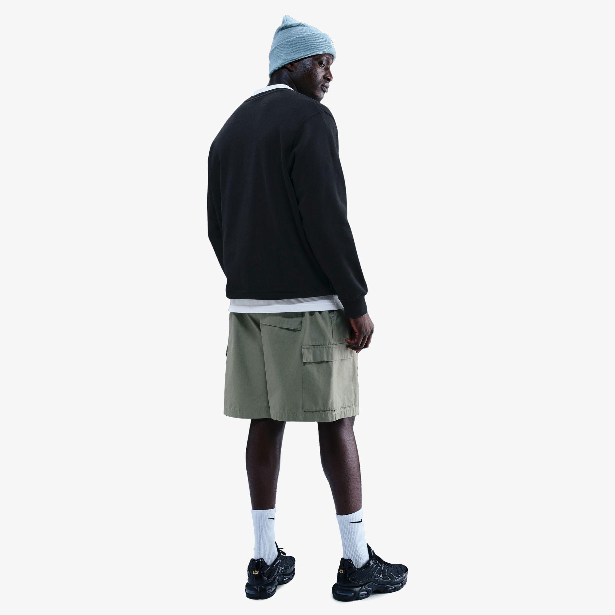 Nike Club Crew Erkek Siyah Sweatshirt
