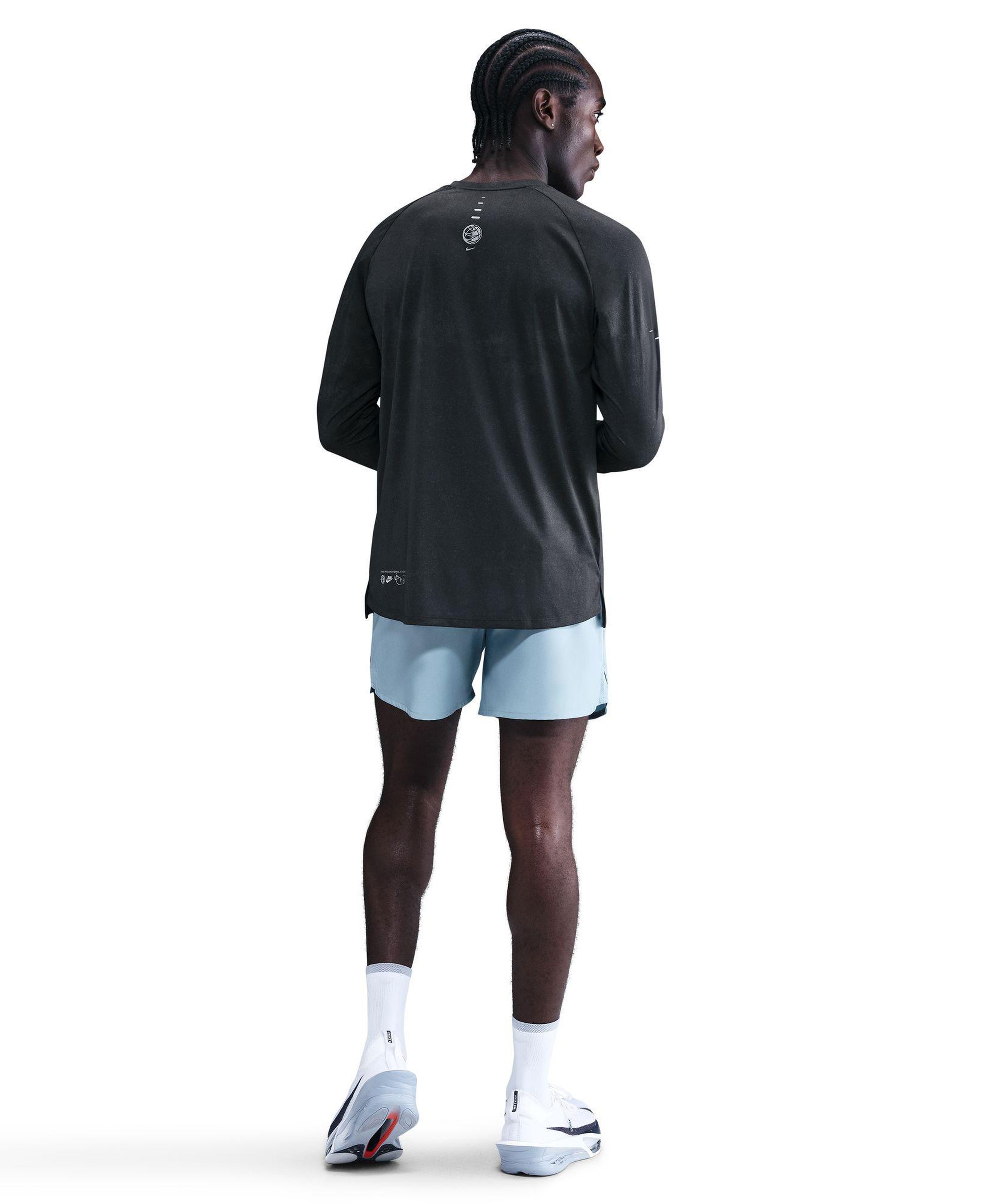 Nike Dri-Fit Stride Erkek Siyah Uzun Kollu T-Shirt