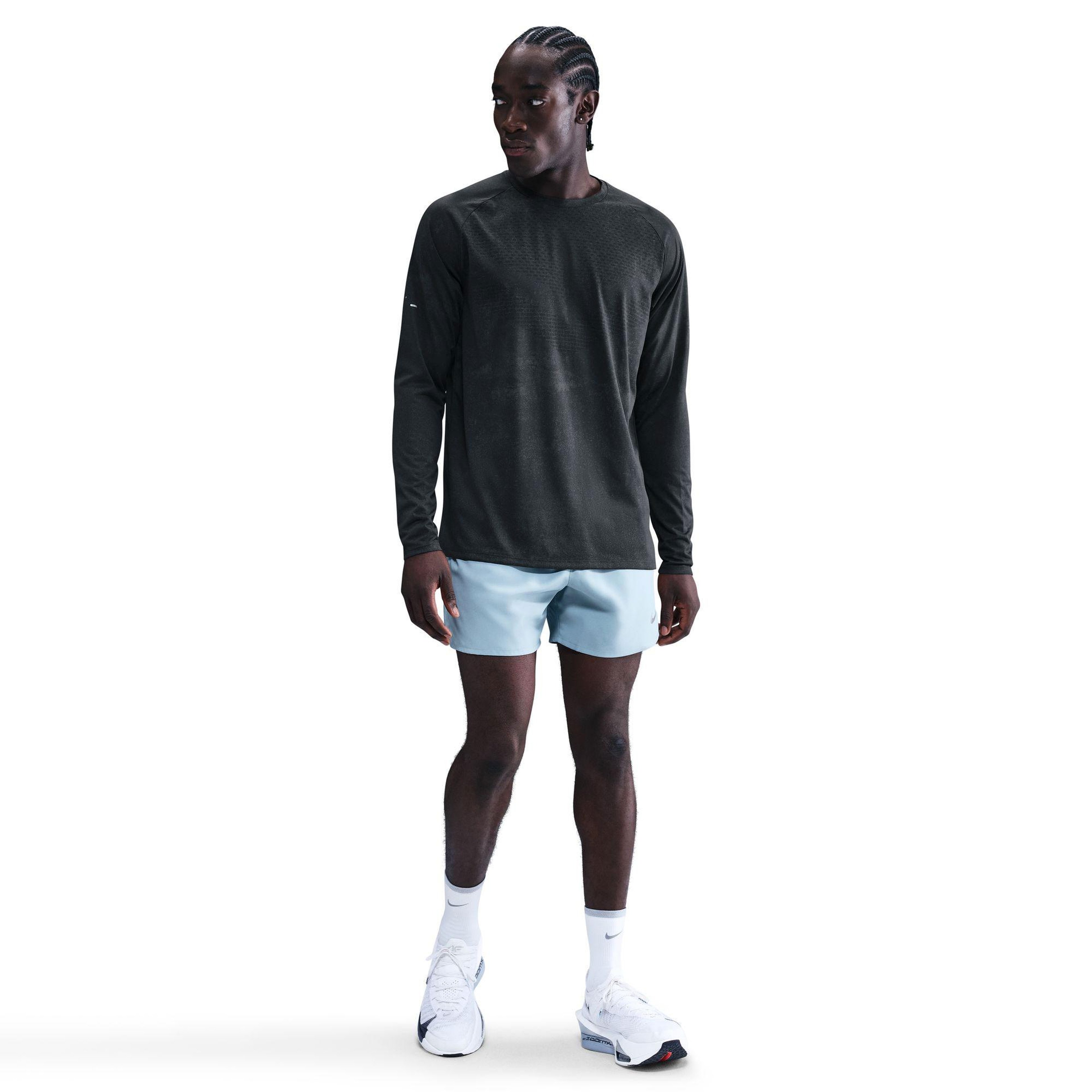 Nike Dri-Fit Stride Erkek Siyah Uzun Kollu T-Shirt