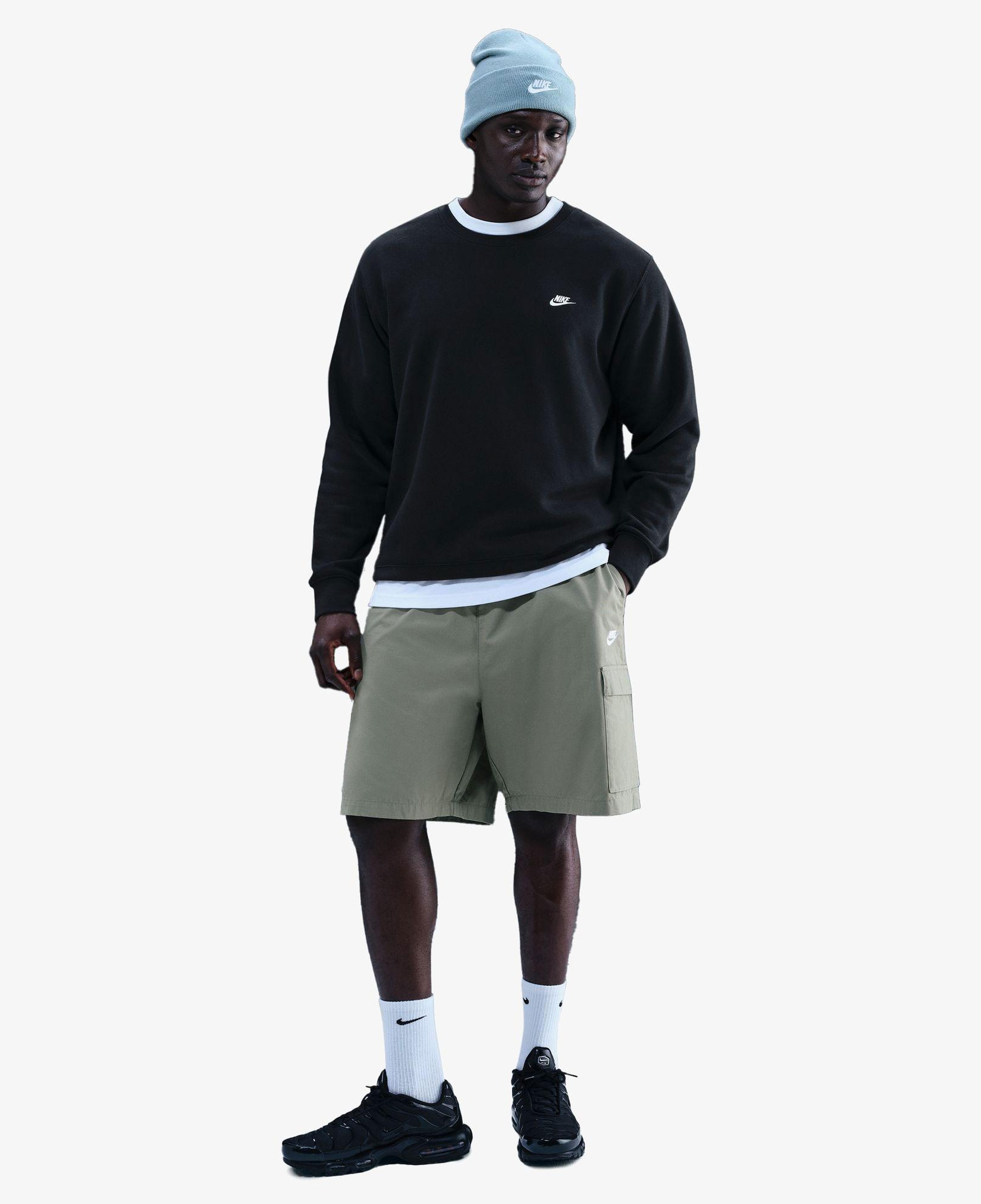 Nike Club Crew Erkek Siyah Sweatshirt
