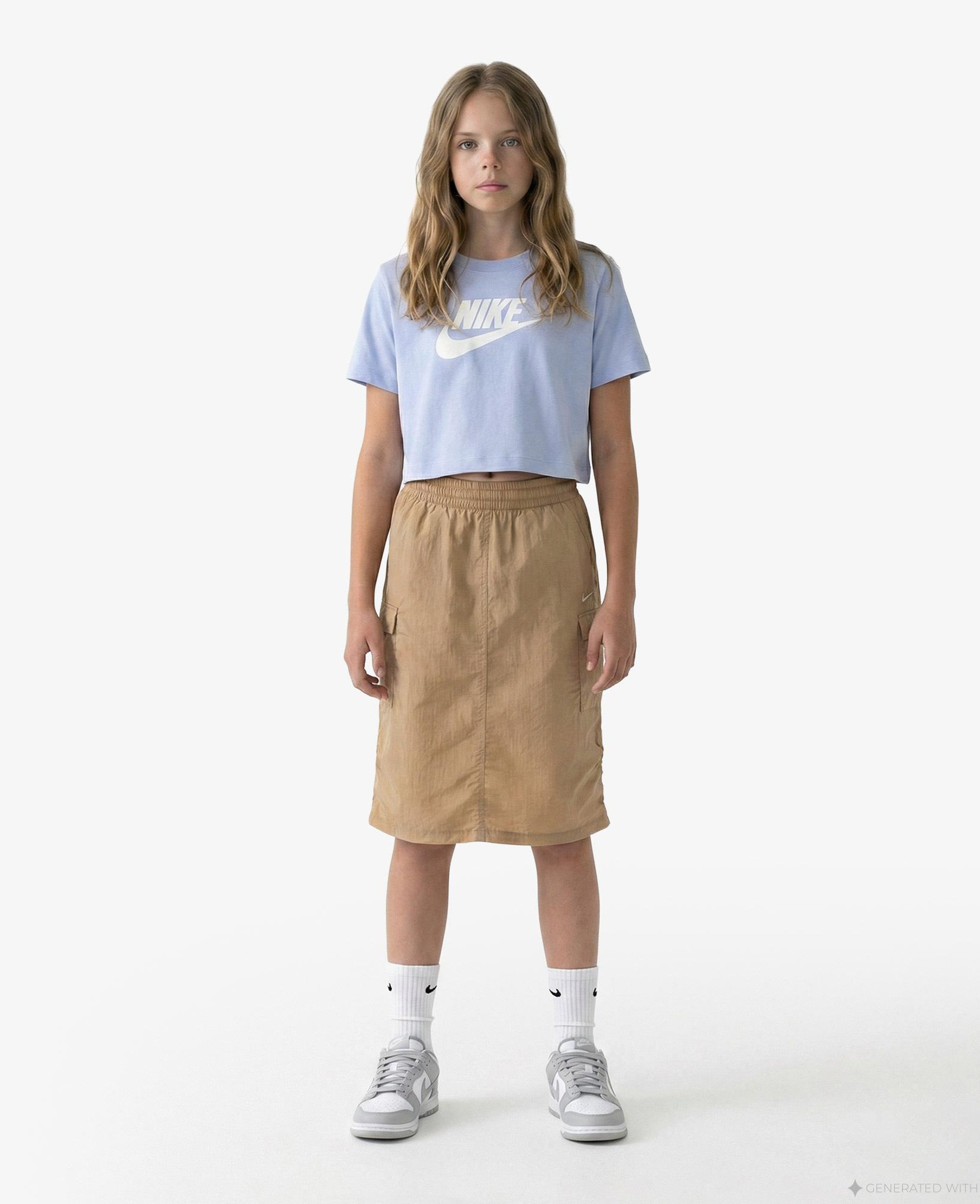 Nike Sportswear Futura Çocuk Lila Crop T-Shirt
