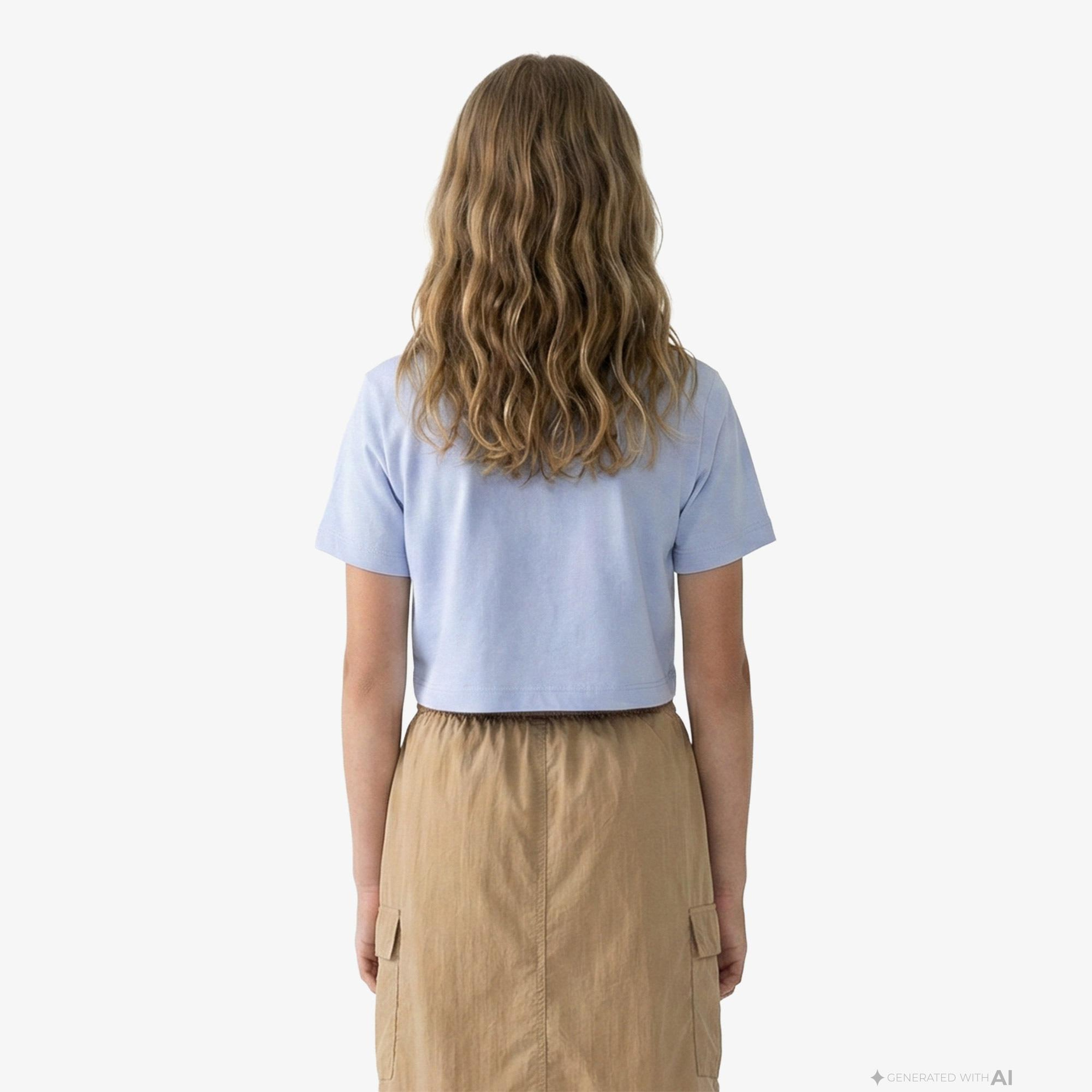 Nike Sportswear Futura Çocuk Lila Crop T-Shirt