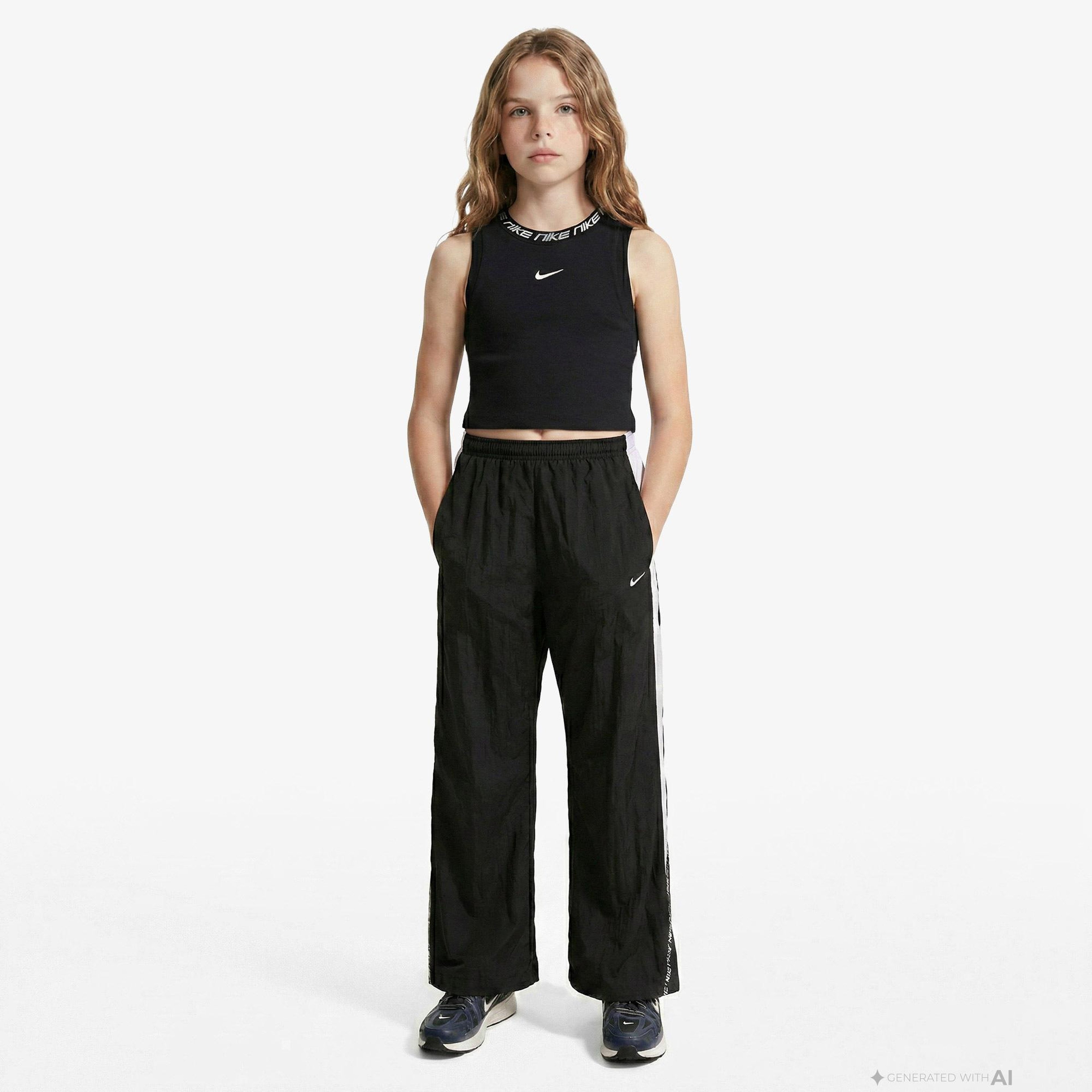 Nike Sportswear Dri-Fit Çocuk Siyah Kolsuz T-Shirt