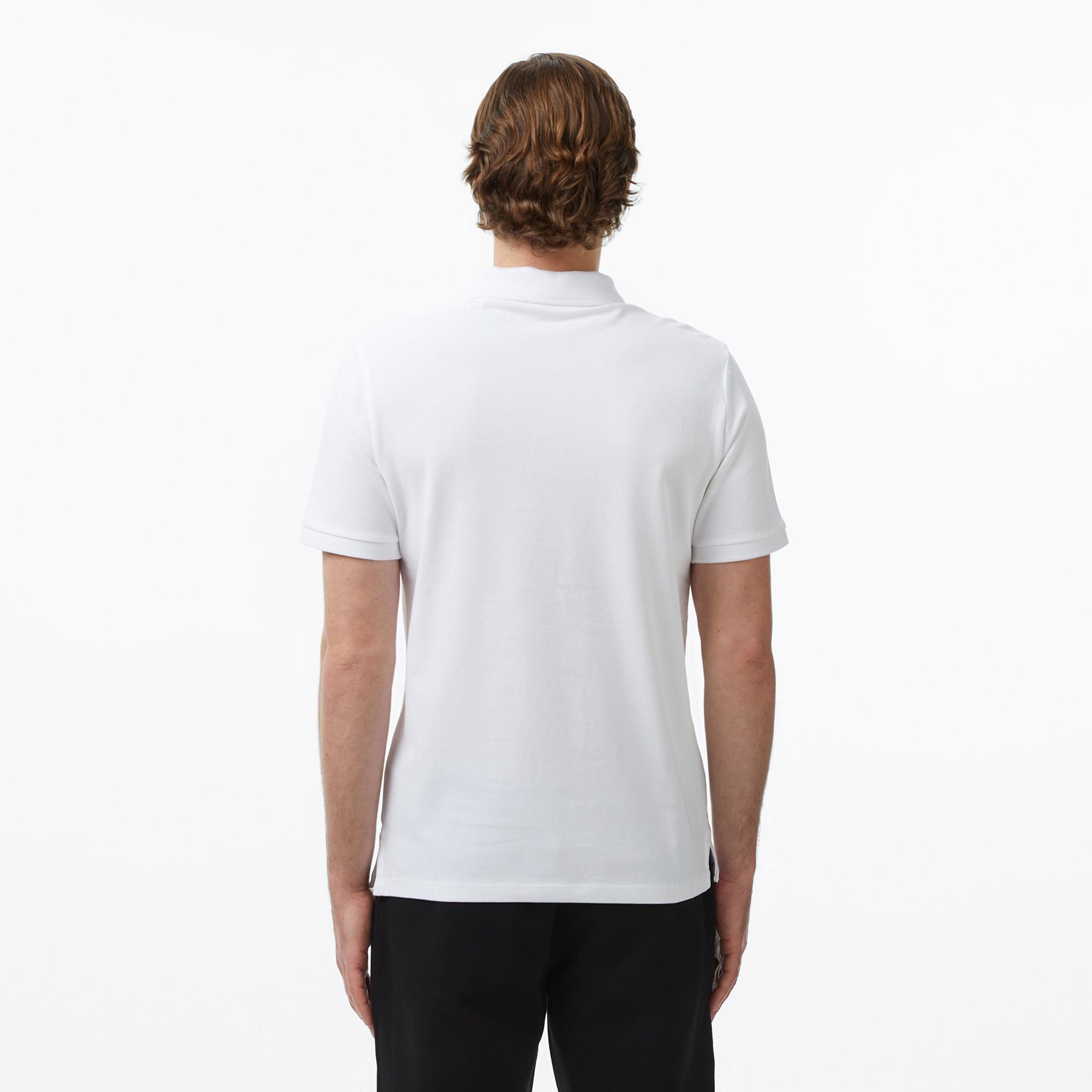 Guess Piquet Regular Fit Erkek Beyaz Polo