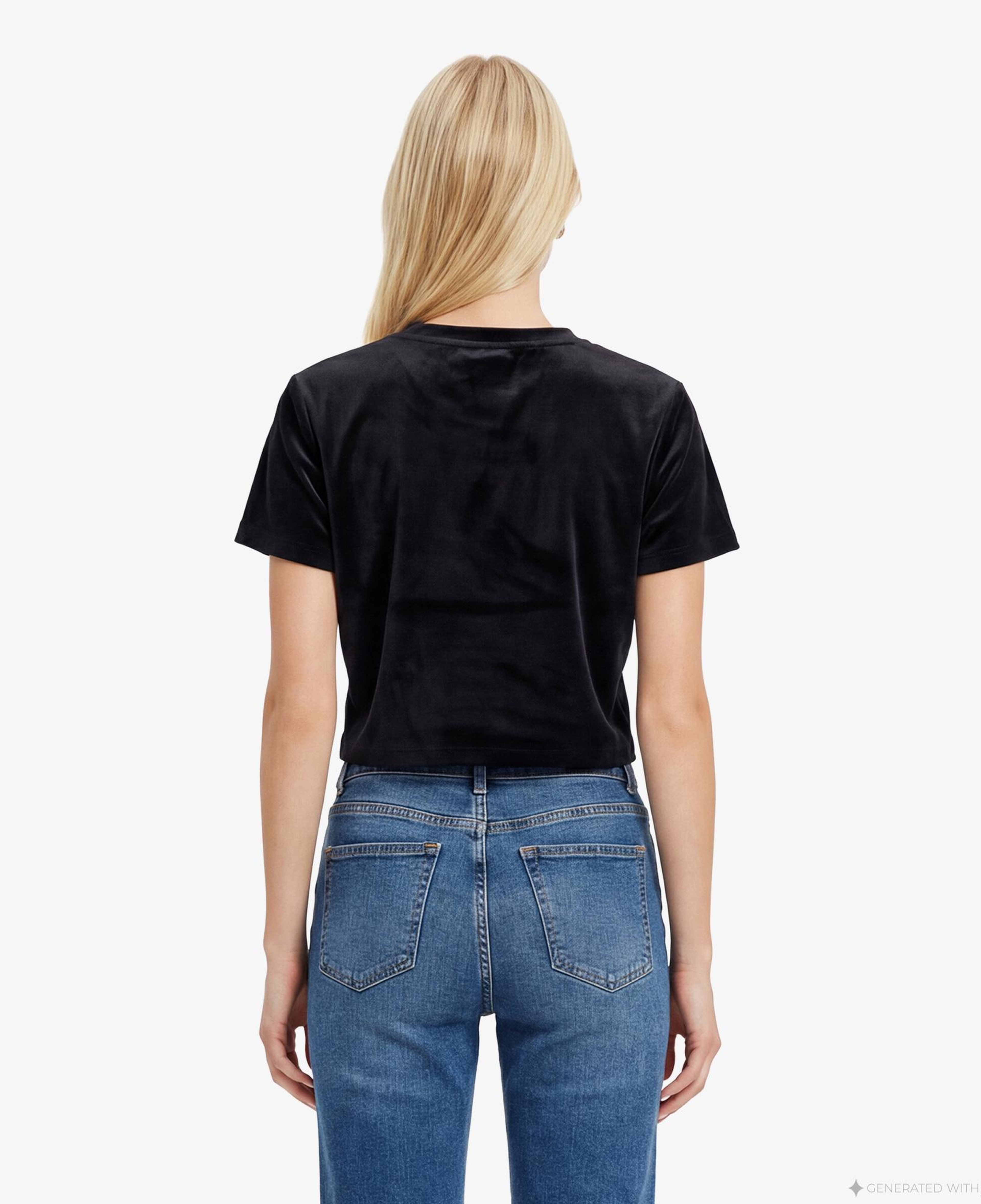 Guess Couture Aktif Boxy Fit Kadın Siyah T-Shirt