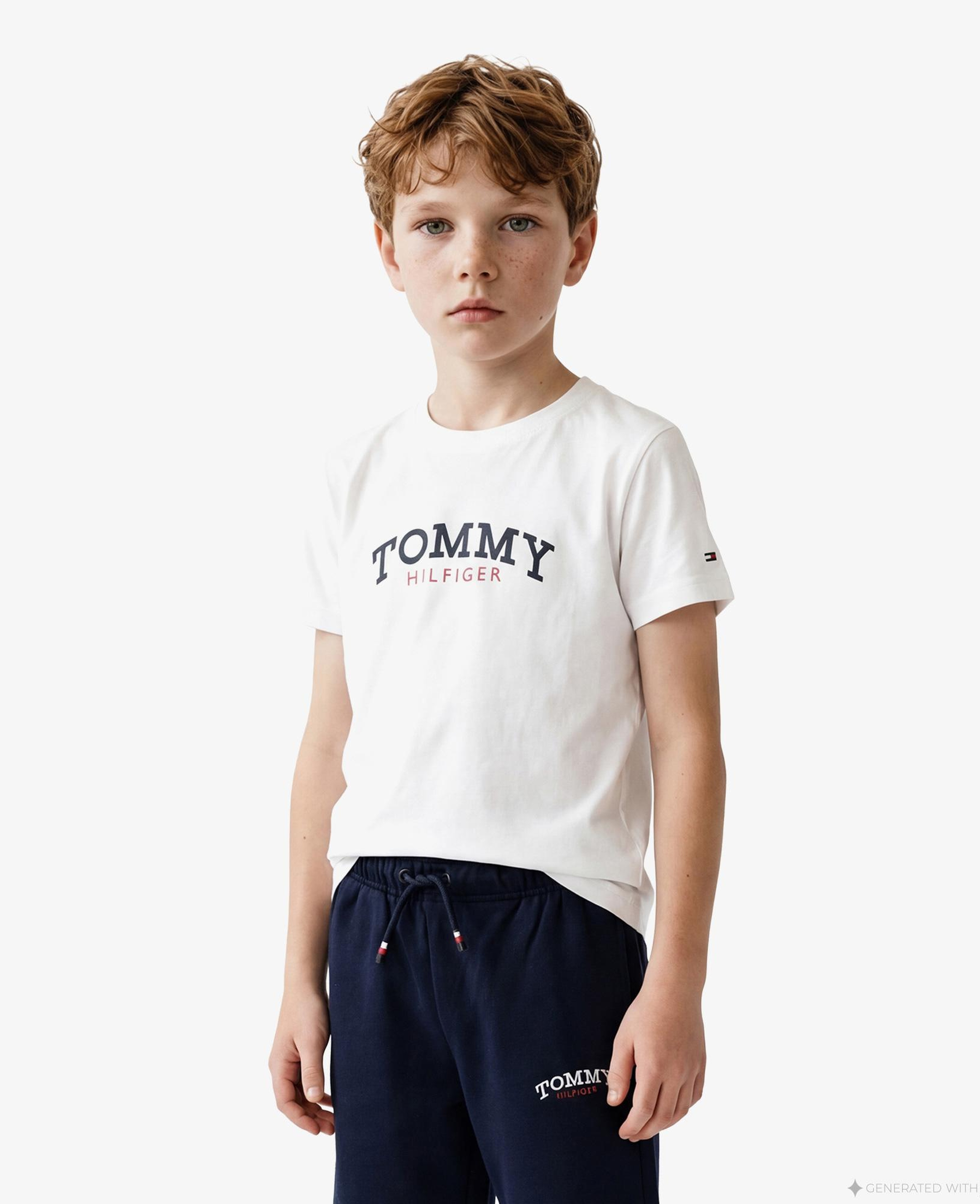 Tommy Hilfiger Graphic Çocuk Beyaz T-Shirt