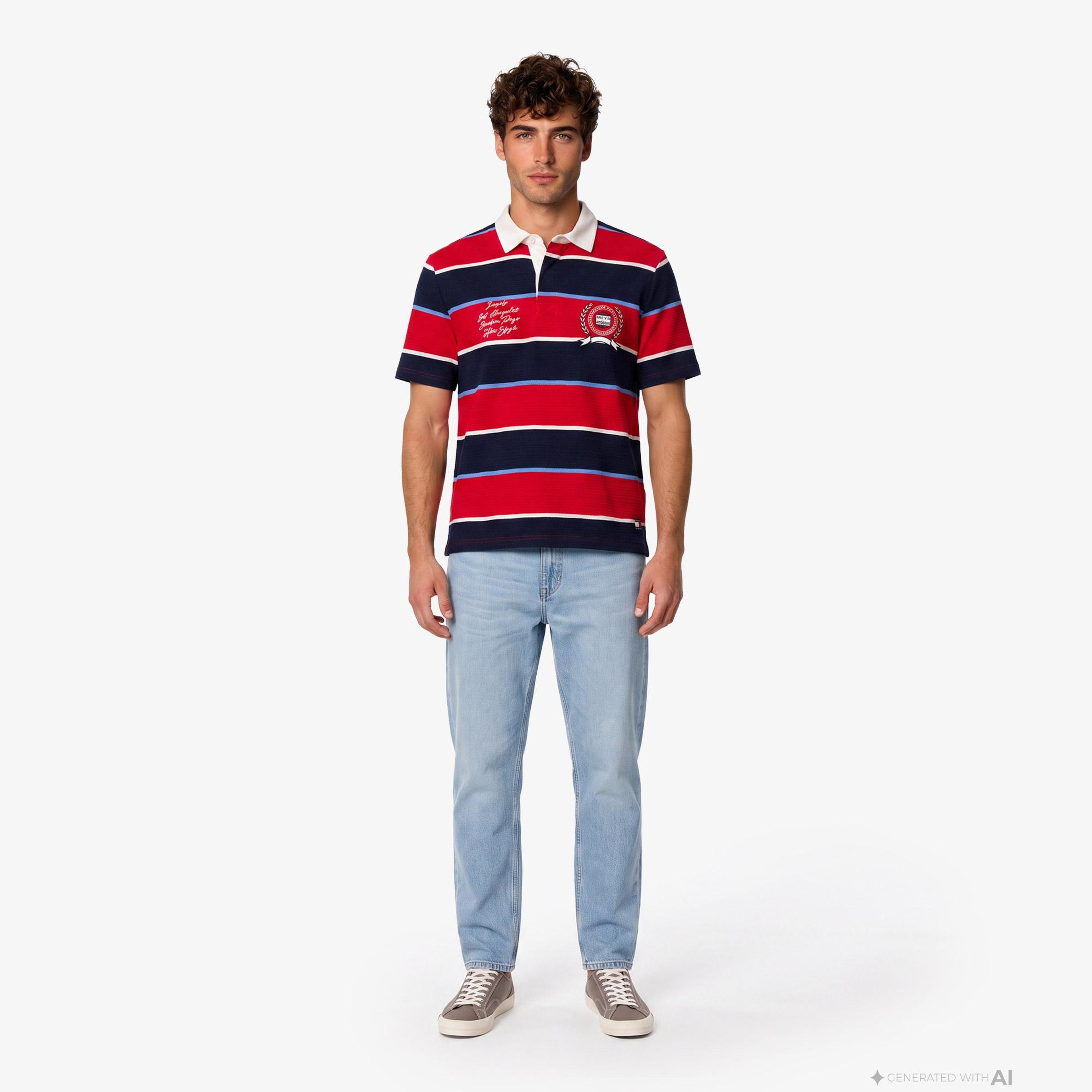 Tommy Hilfiger Rugby Erkek Kırmızı Polo Yaka T-Shirt