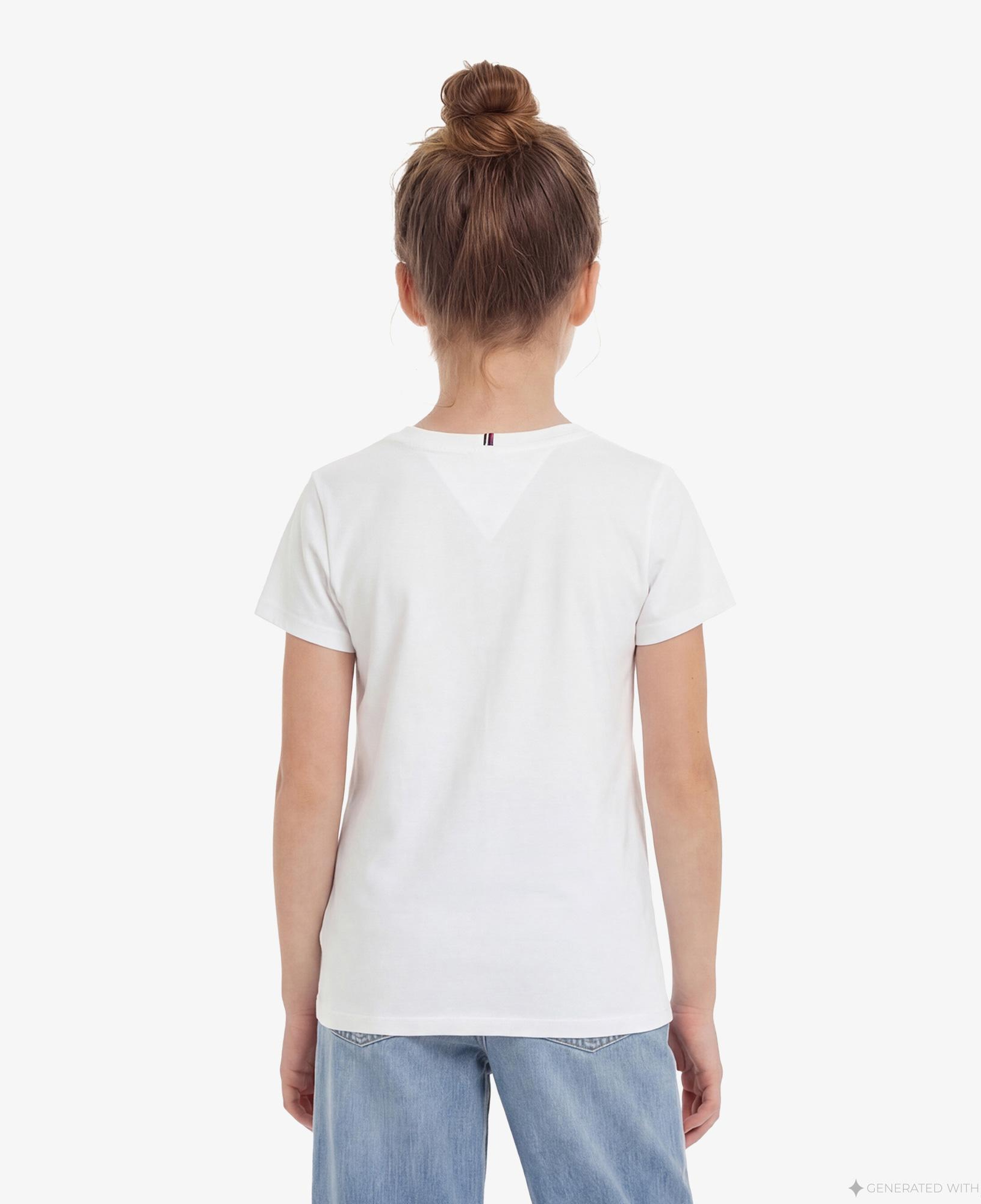 Tommy Hilfiger Script Çocuk Beyaz T-Shirt