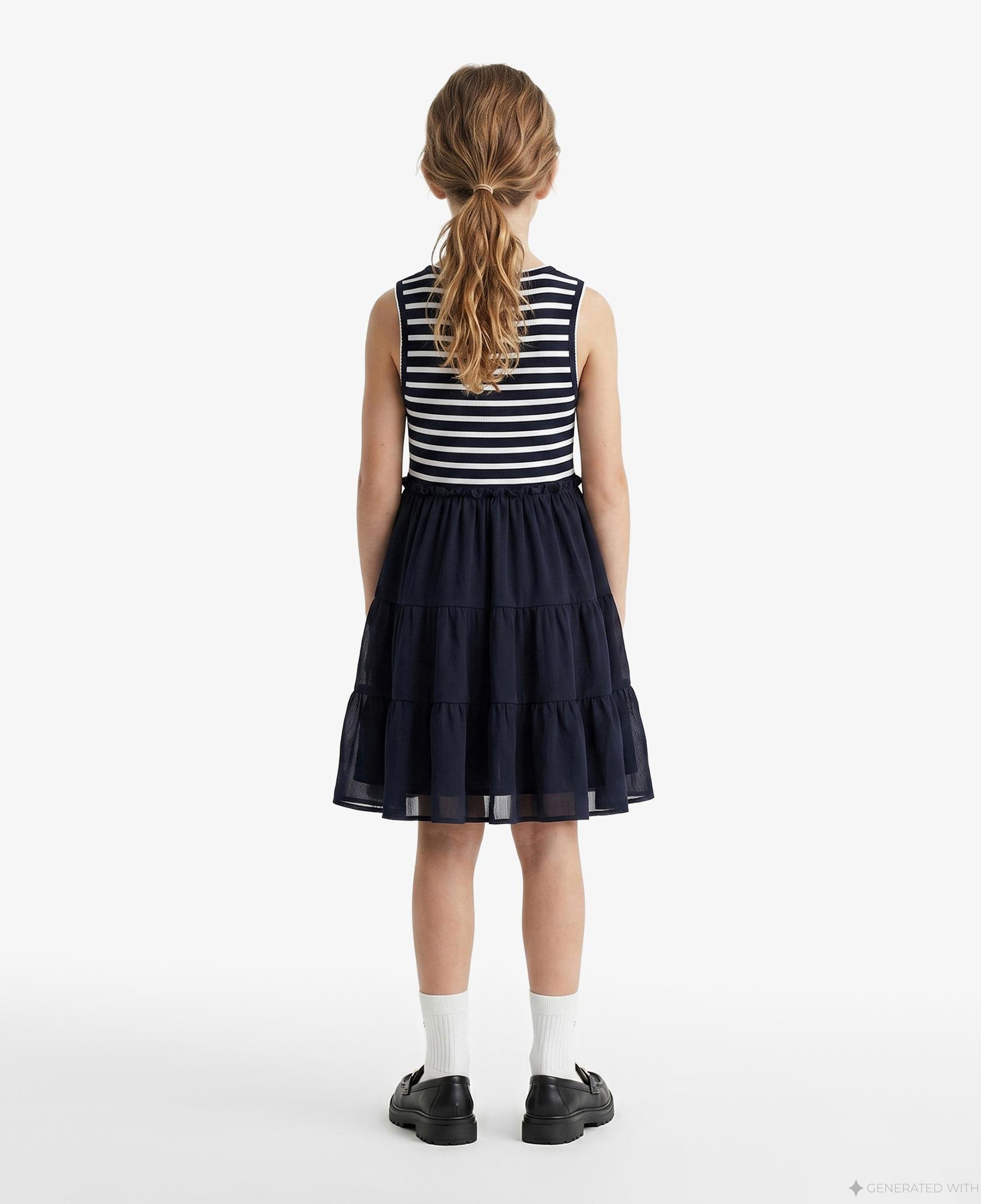 Tommy Hilfiger Little Çocuk Lacivert Elbise