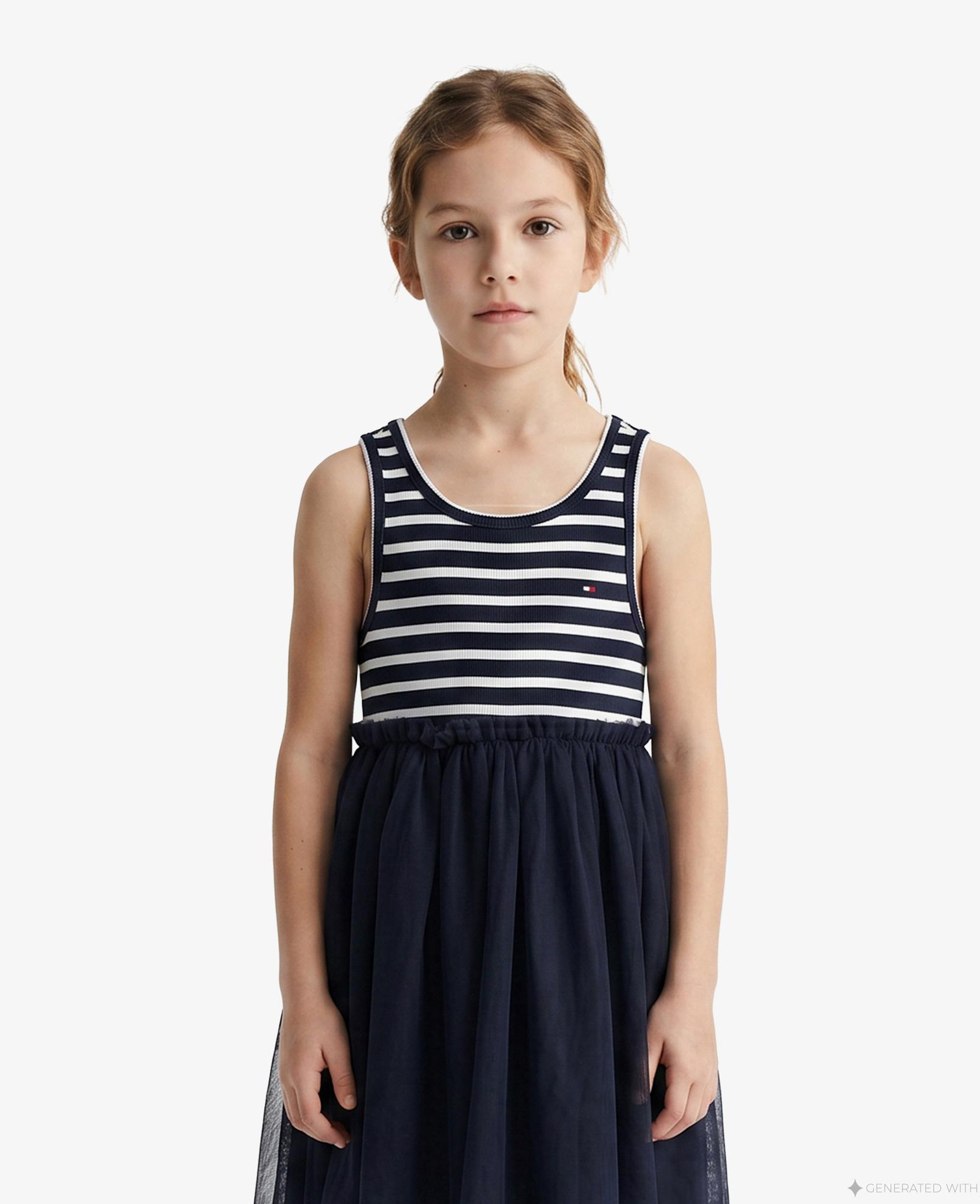 Tommy Hilfiger Little Çocuk Lacivert Elbise