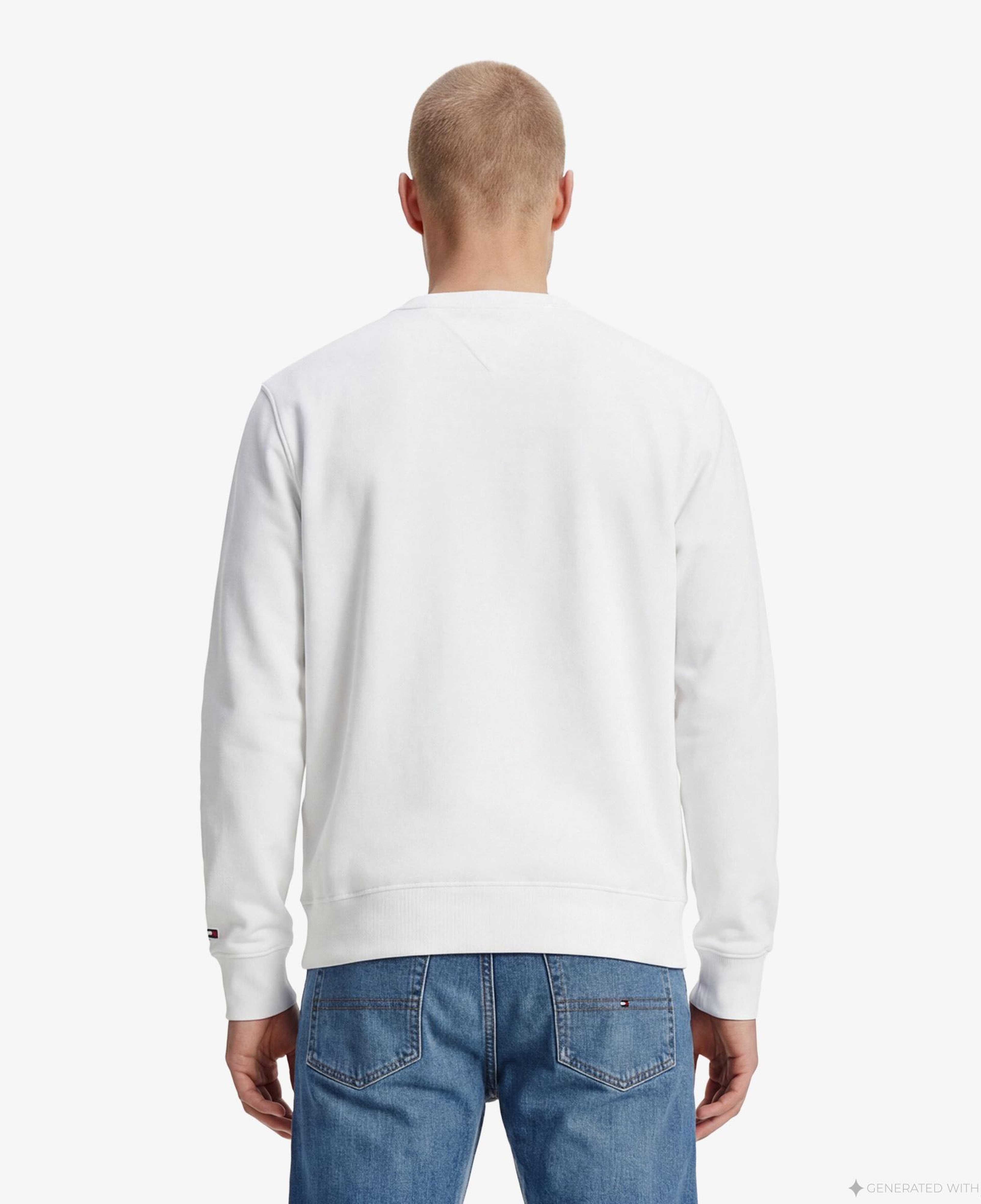 Tommy Hilfiger Brand Love Graphic Erkek Beyaz Sweatshirt