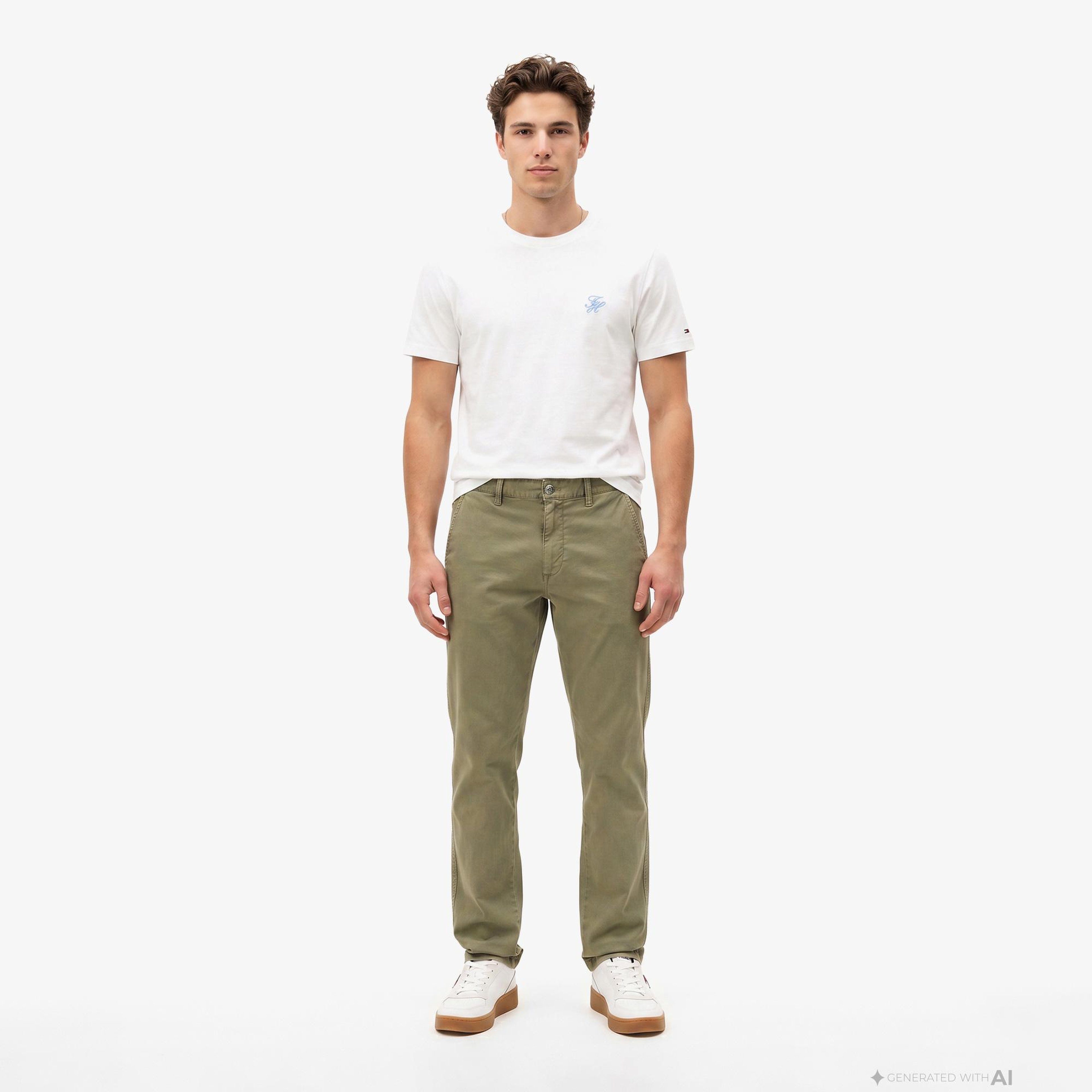 Tommy Hilfiger Swimshop Erkek Beyaz T-Shirt
