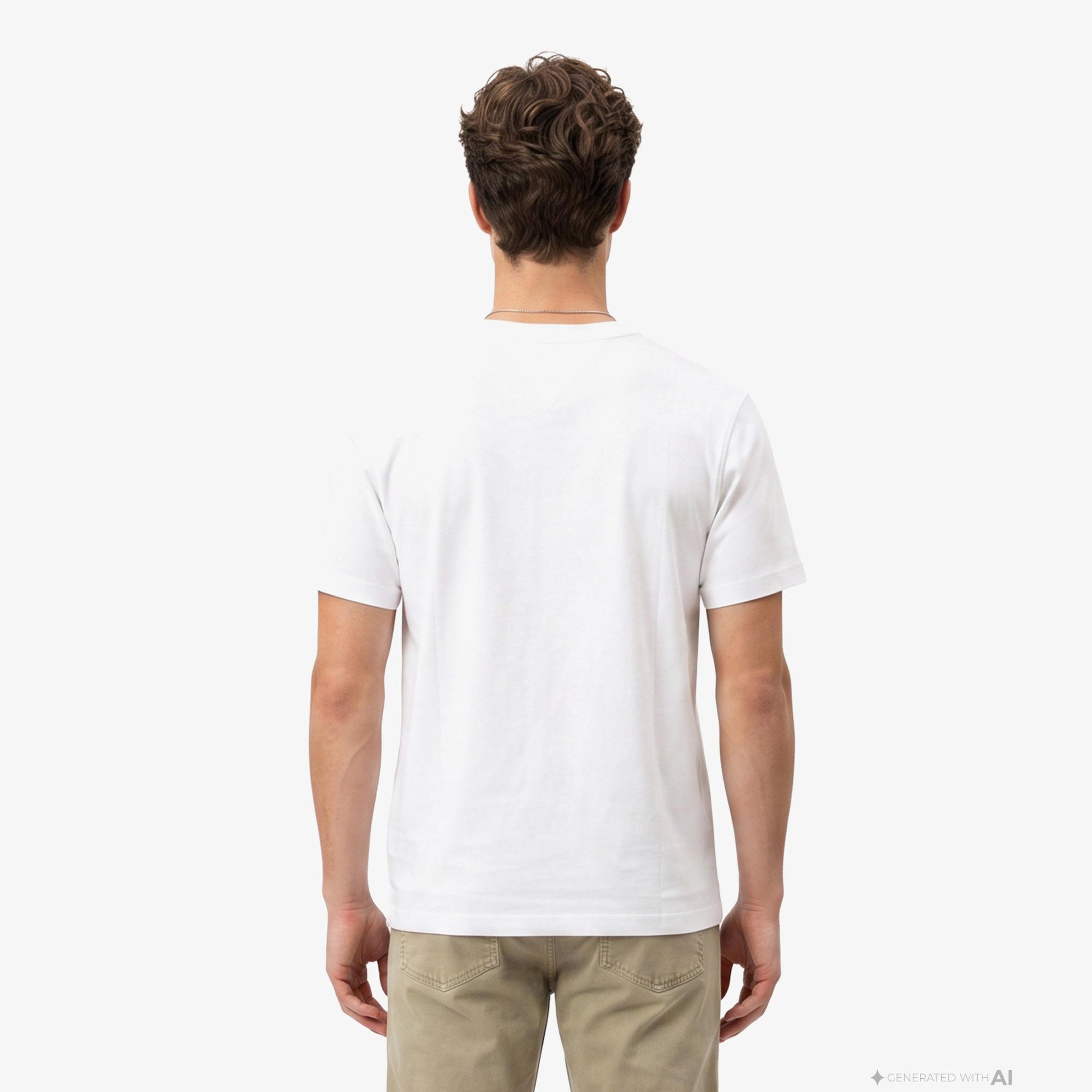 Tommy Hilfiger Swimshop Erkek Beyaz T-Shirt