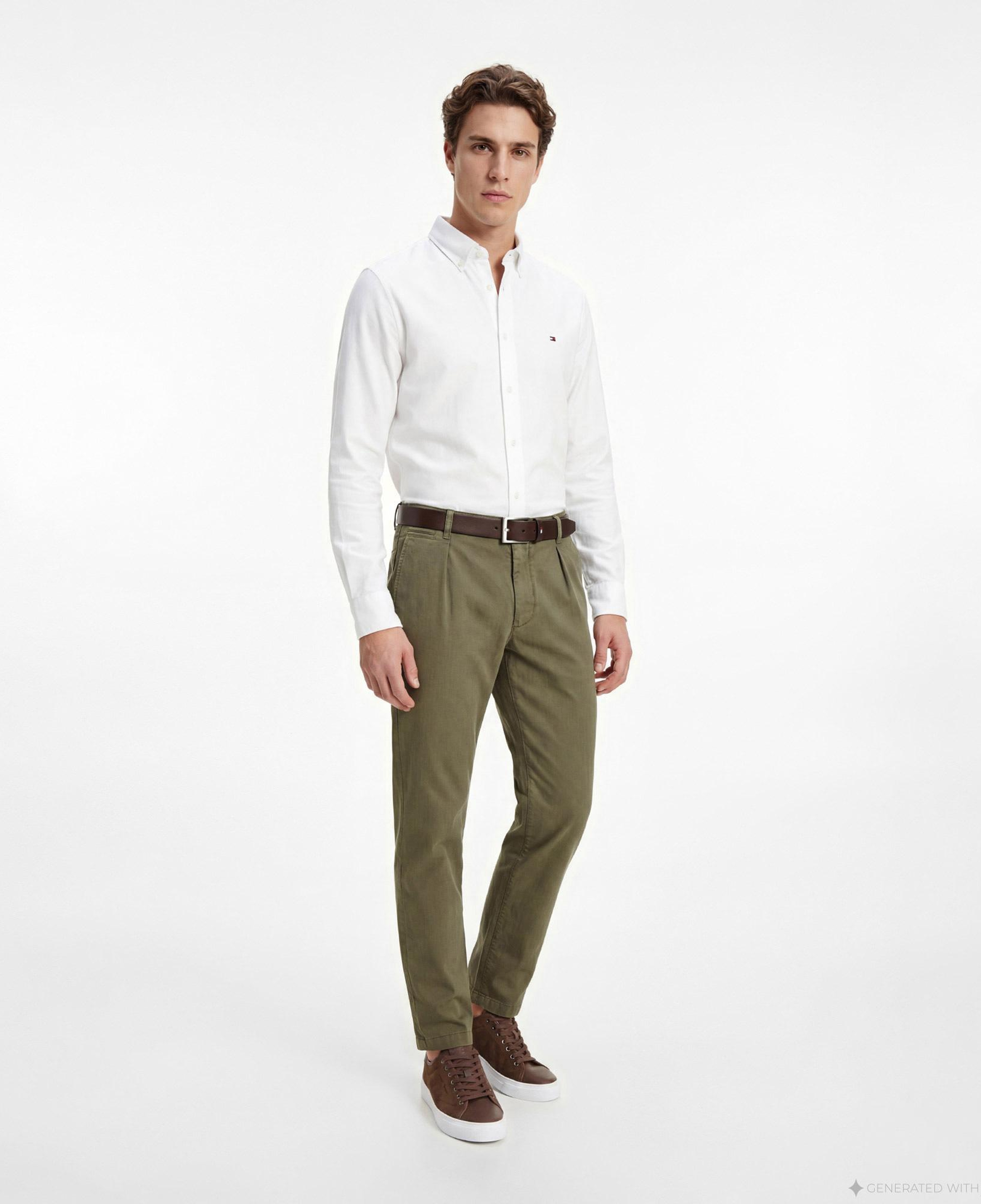 Tommy Hilfiger Core Essentials Erkek Beyaz Gömlek