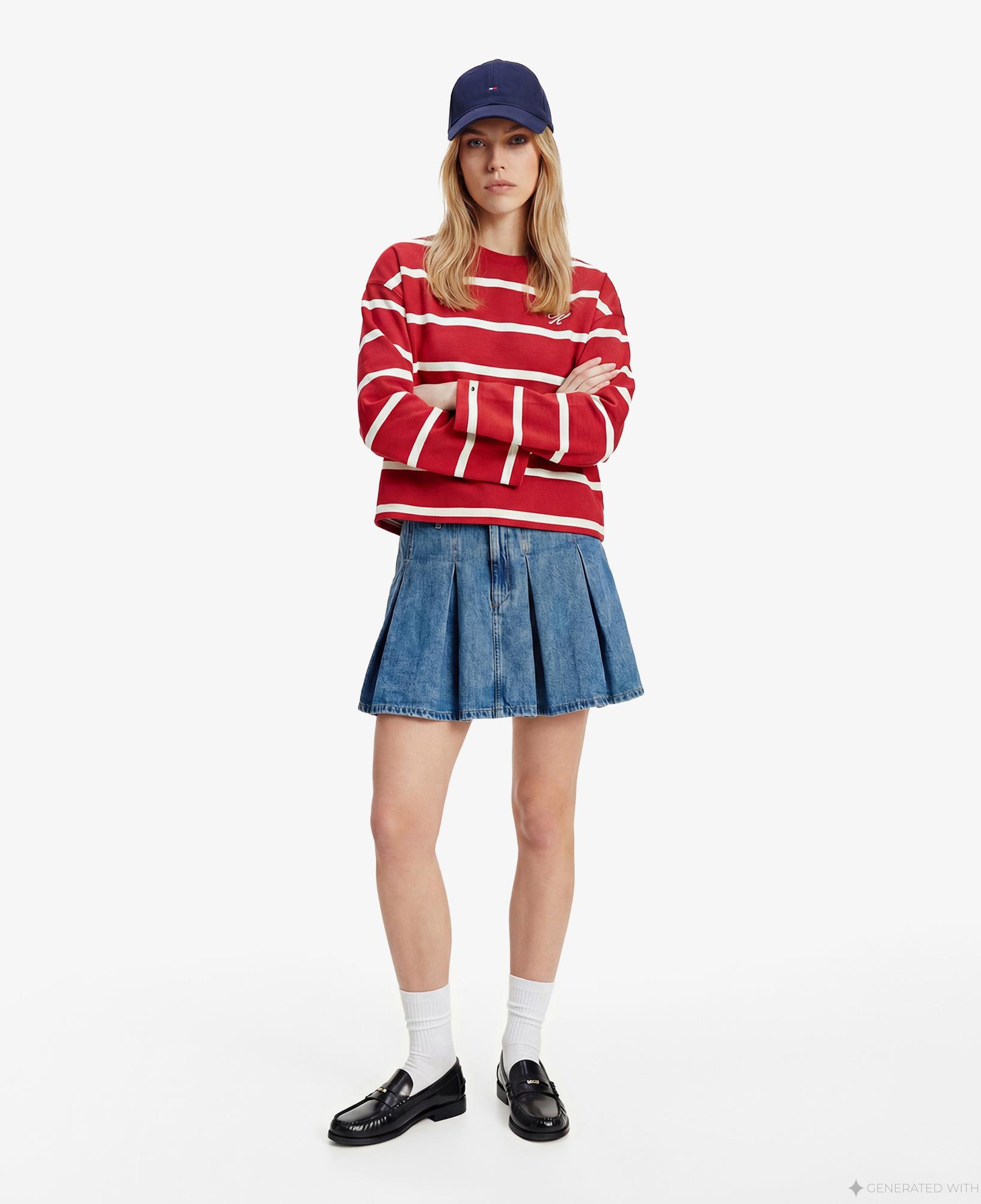 Tommy Hilfiger Script Kadın Kırmızı Sweatshirt