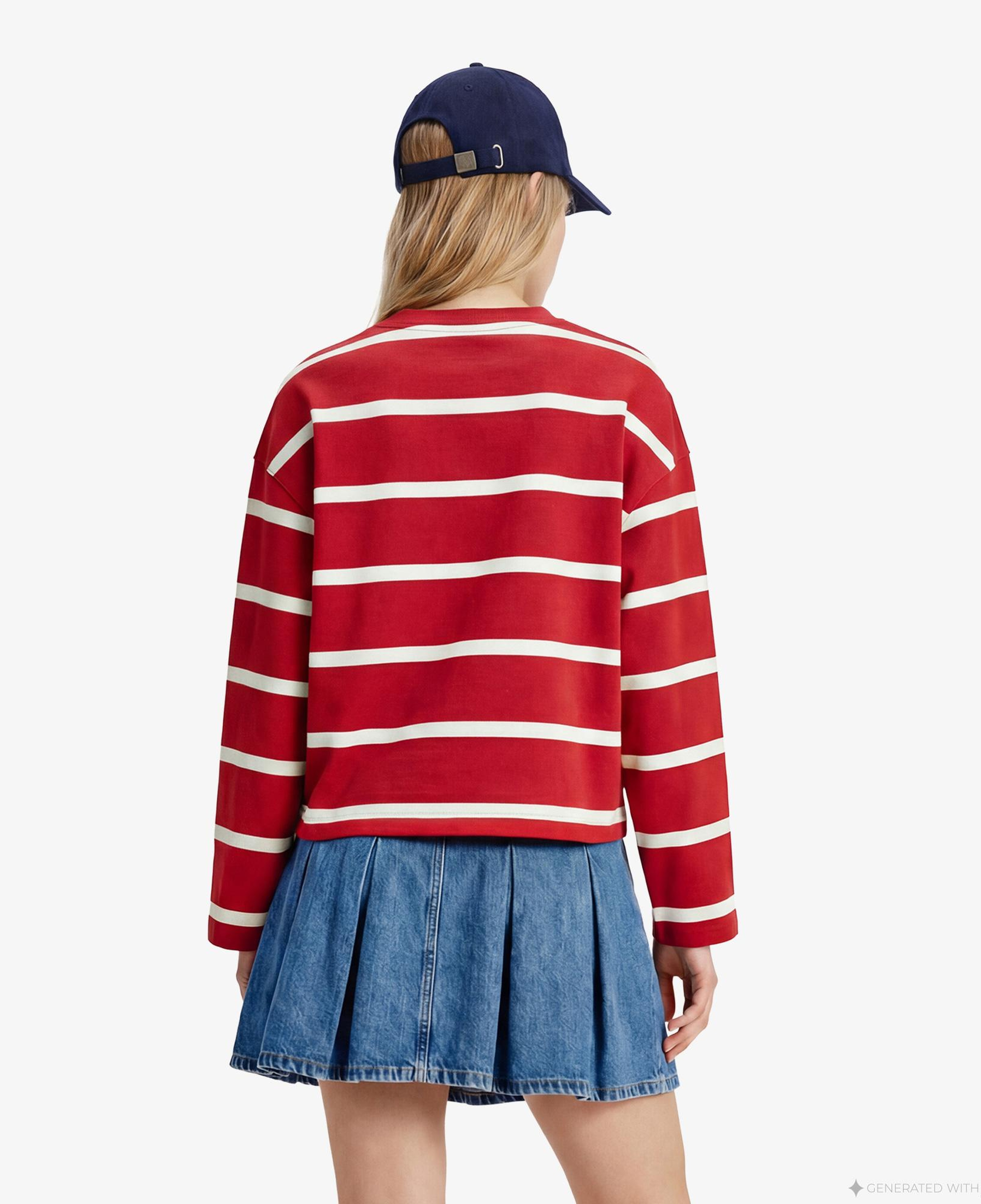 Tommy Hilfiger Script Kadın Kırmızı Sweatshirt