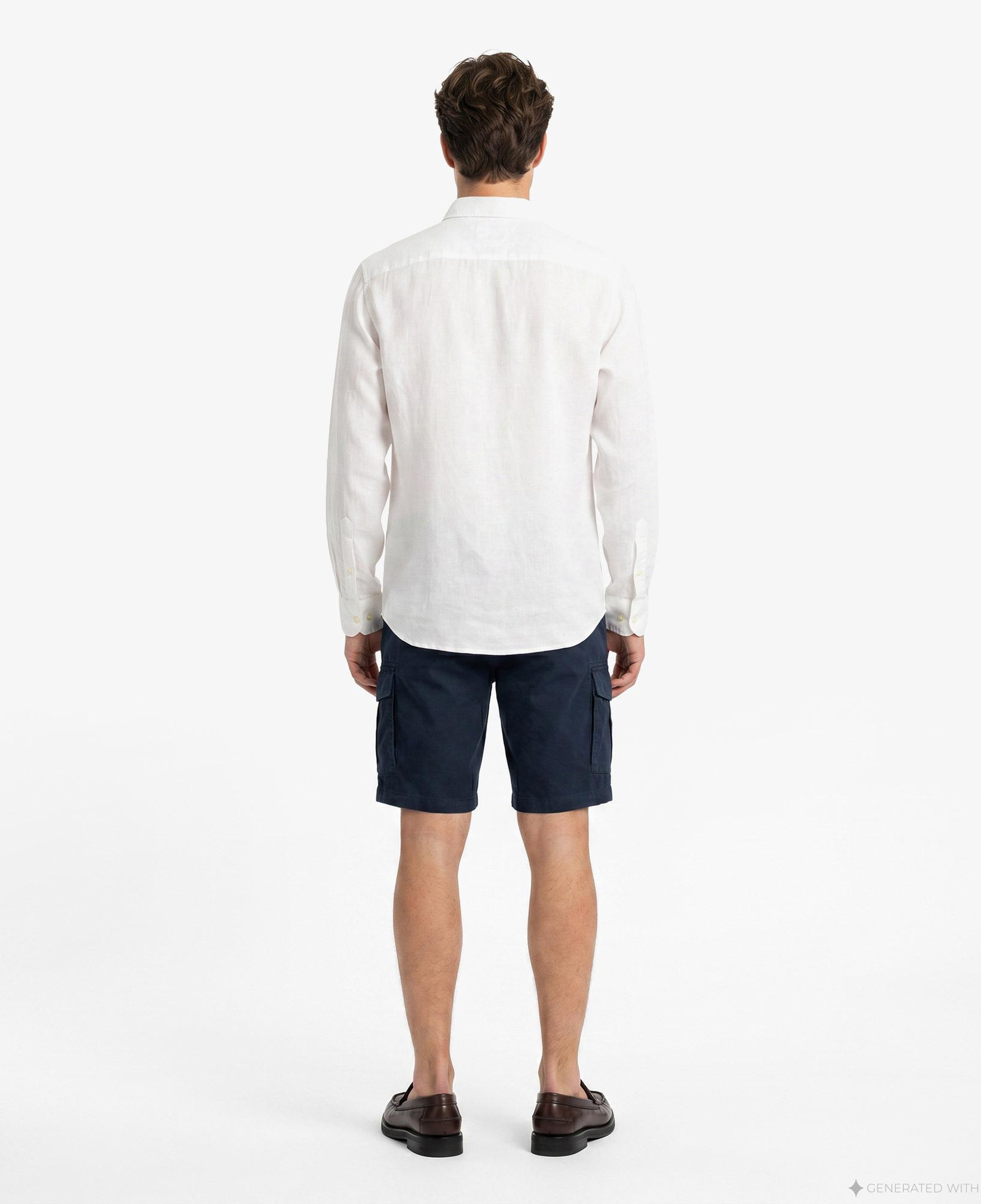 Tommy Hilfiger Seasonal Quality Erkek Beyaz Keten Gömlek