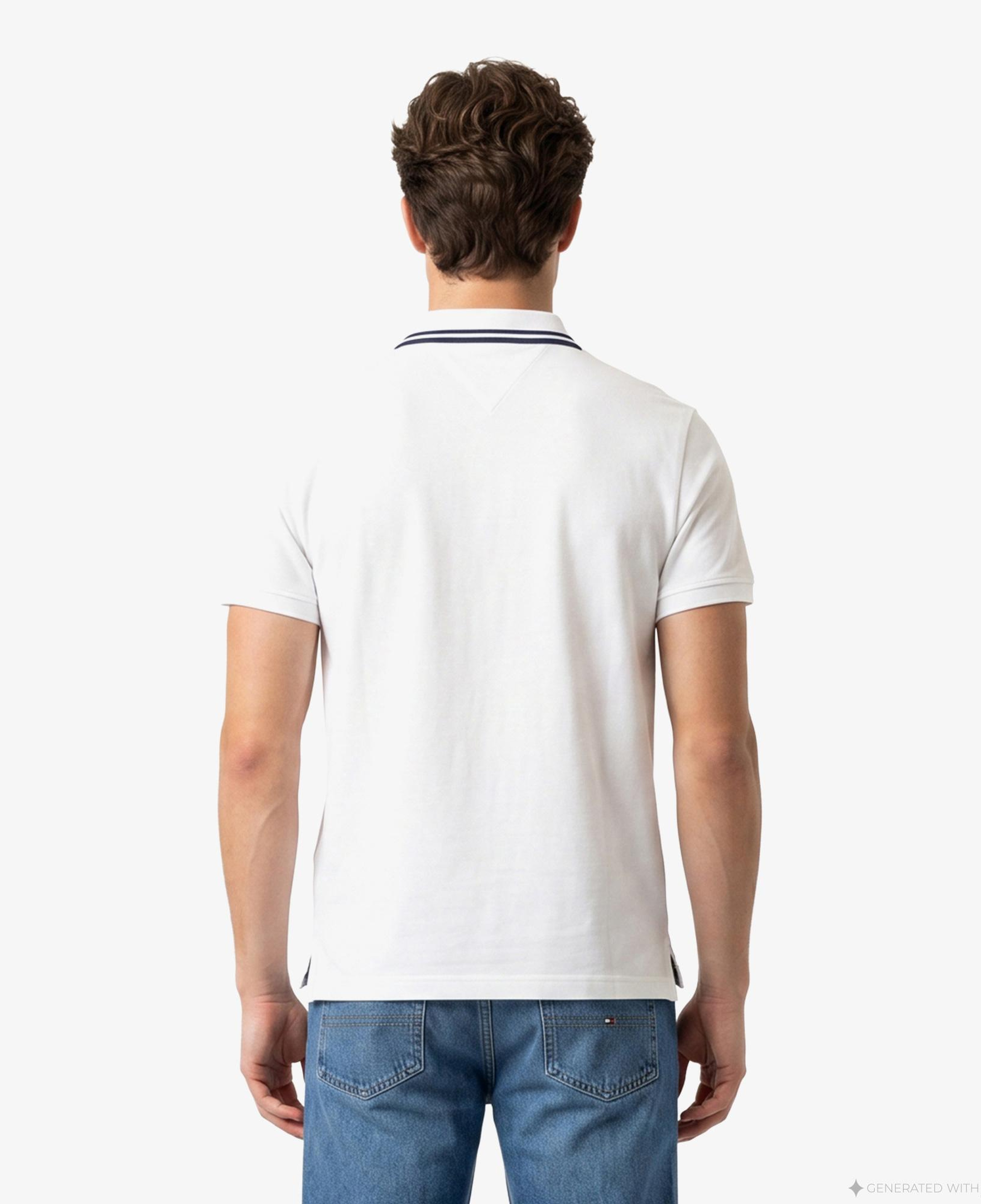 Tommy Hilfiger Country Club Erkek Beyaz Polo Yaka T-Shirt