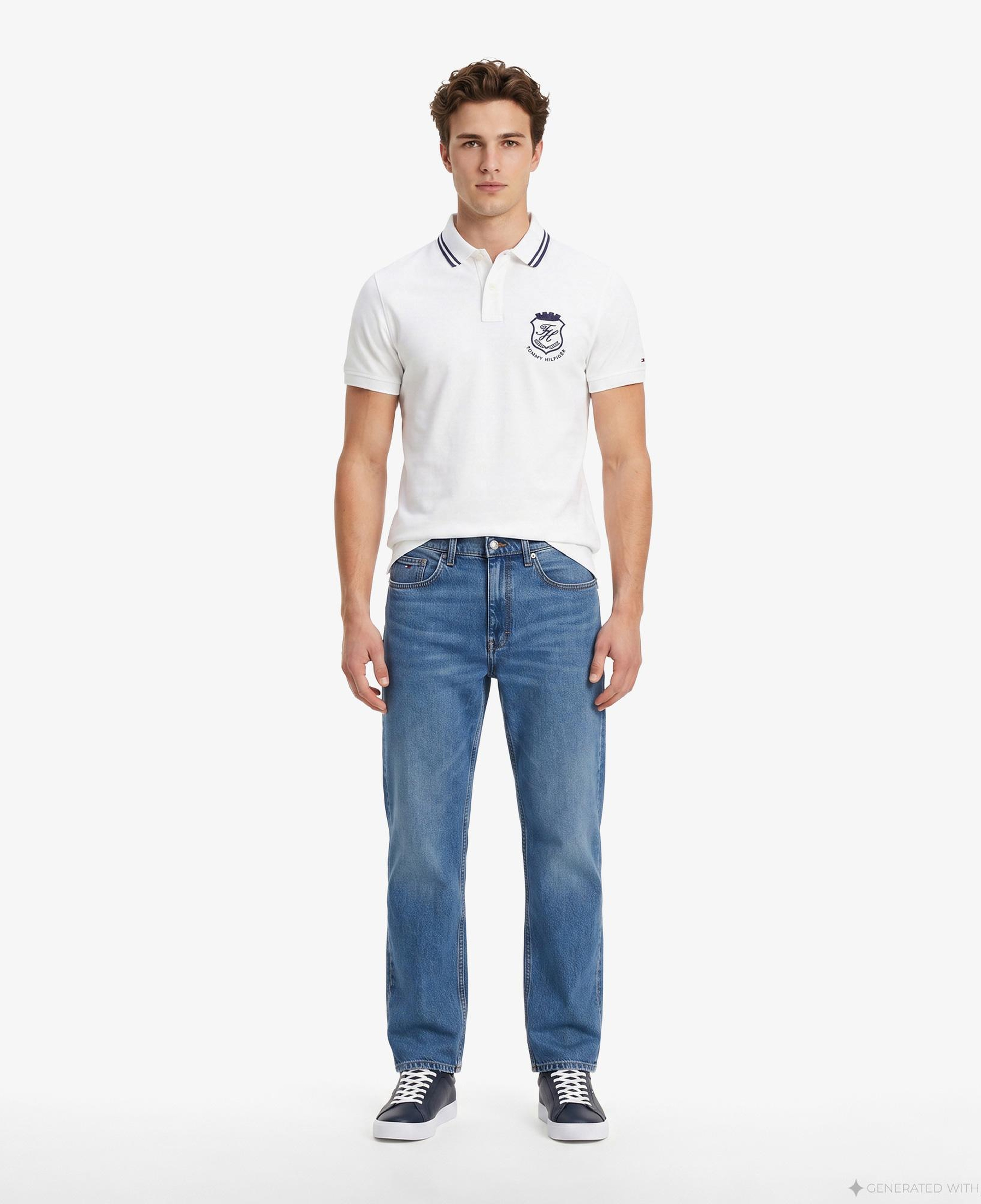 Tommy Hilfiger Country Club Erkek Beyaz Polo Yaka T-Shirt