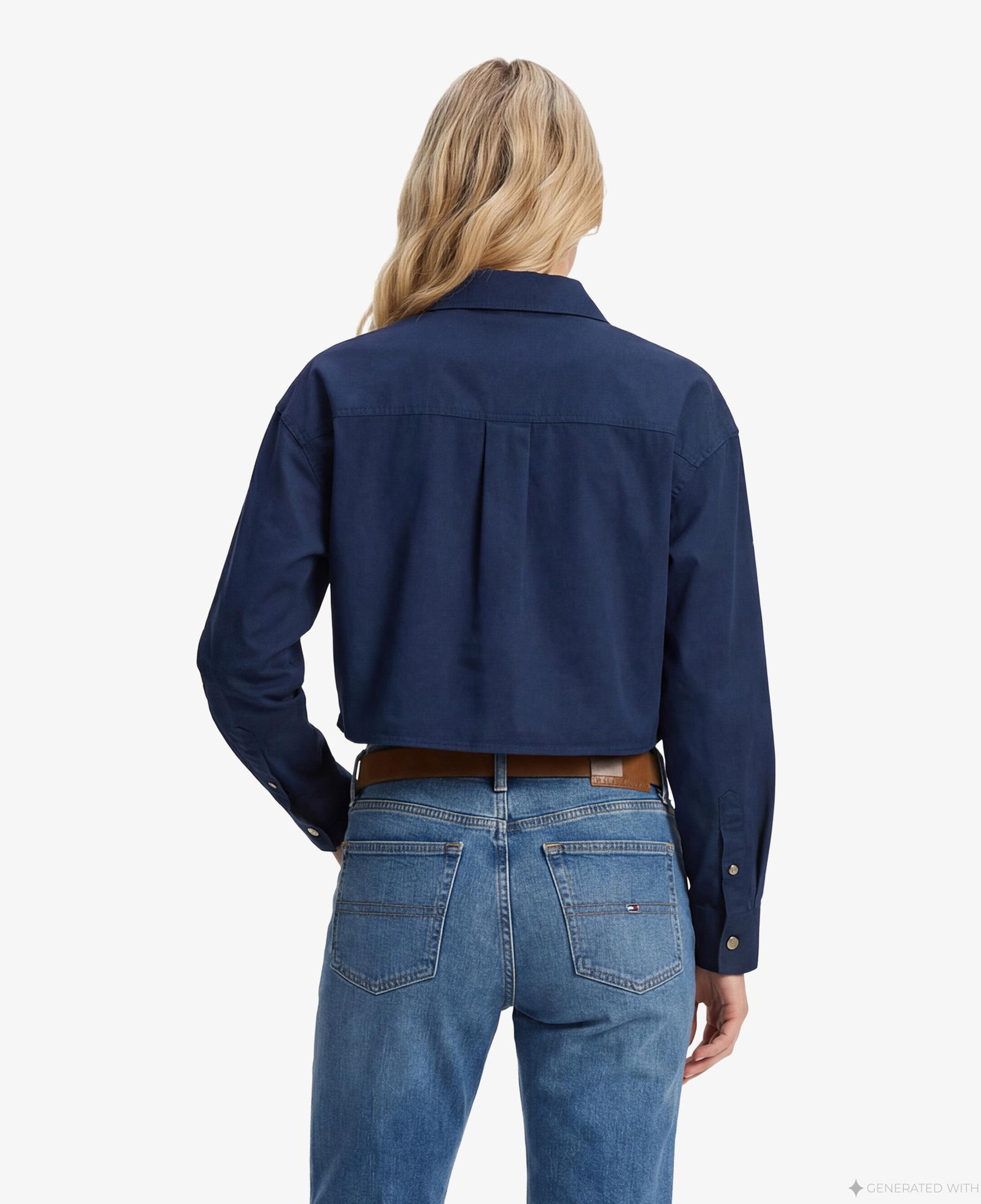 Tommy Hilfiger Modern Prep Kadın Lacivert Gömlek