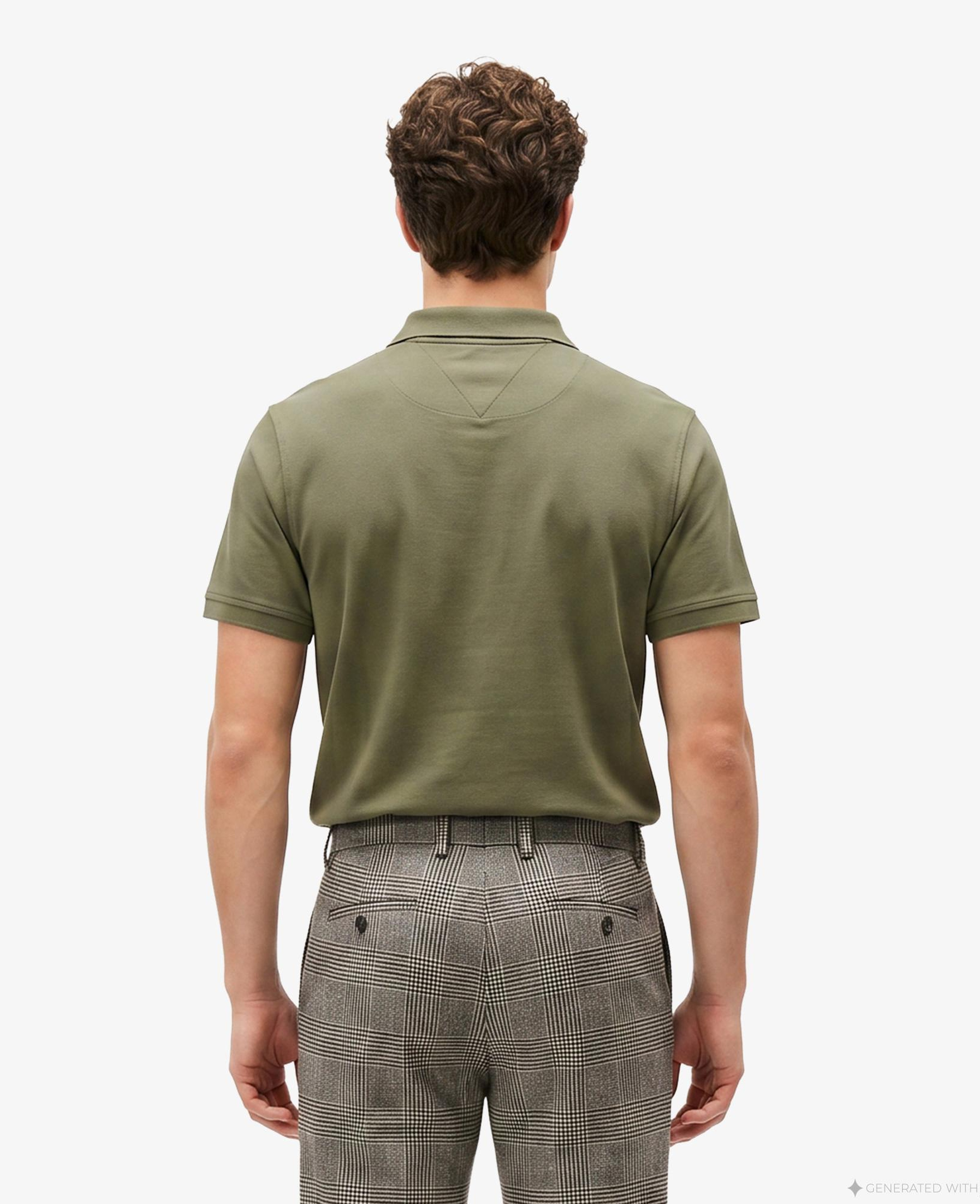 Tommy Hilfiger Elevated Essentials Erkek Yeşil Polo Yaka T-Shirt