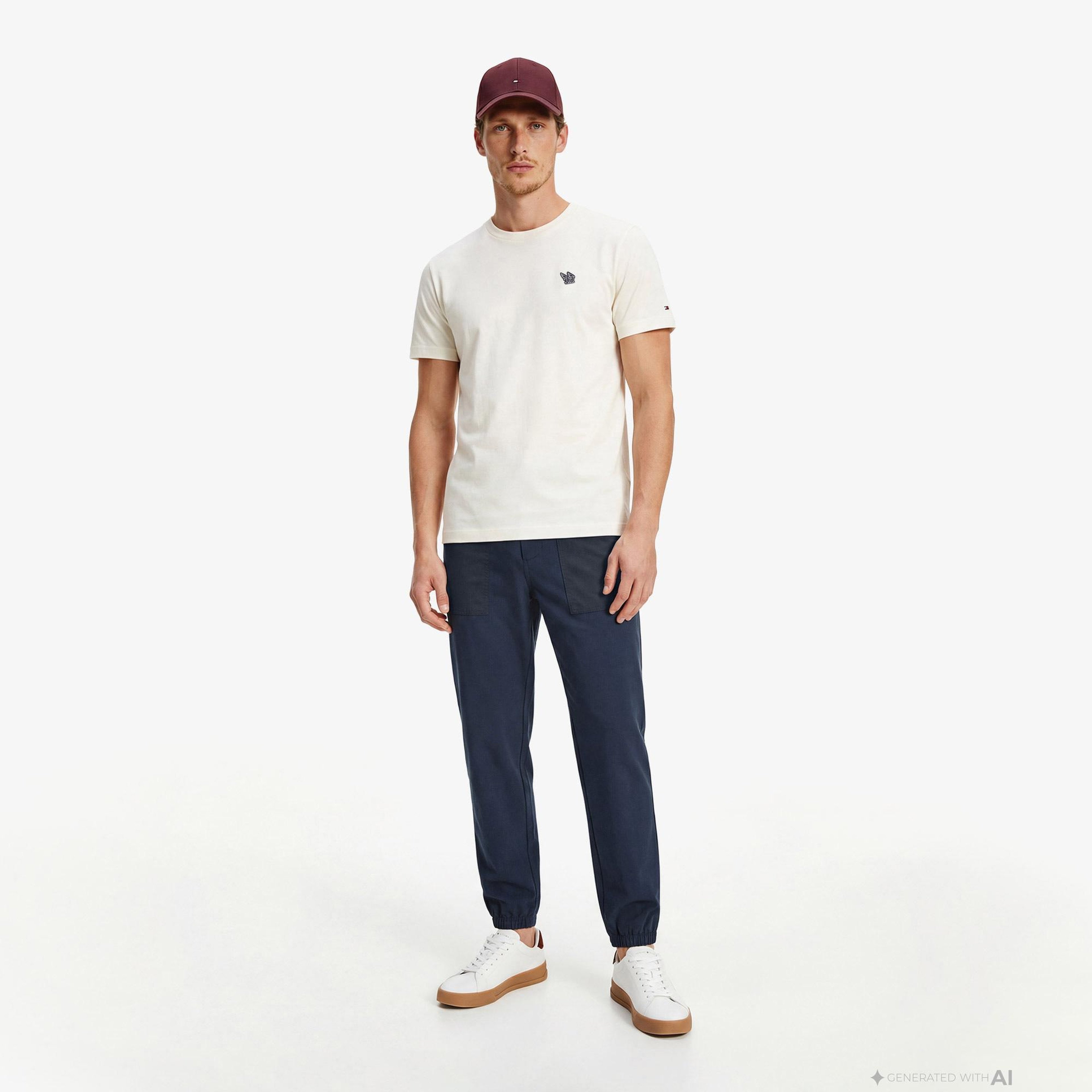 Tommy Hilfiger Mixed Media Erkek Lacivert Eşofman Altı