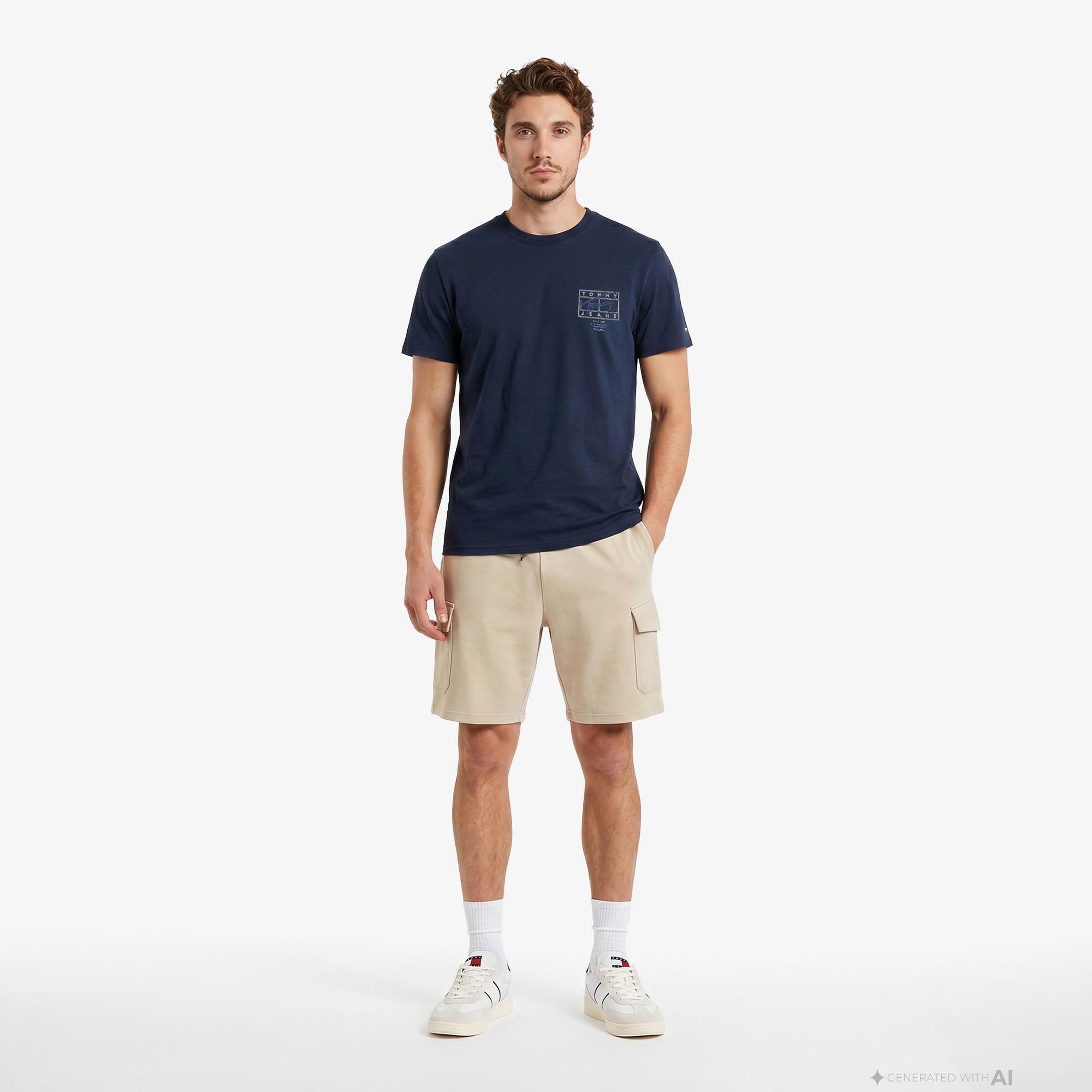 Tommy Hilfiger Mixed Media Erkek Haki Eşofman Altı