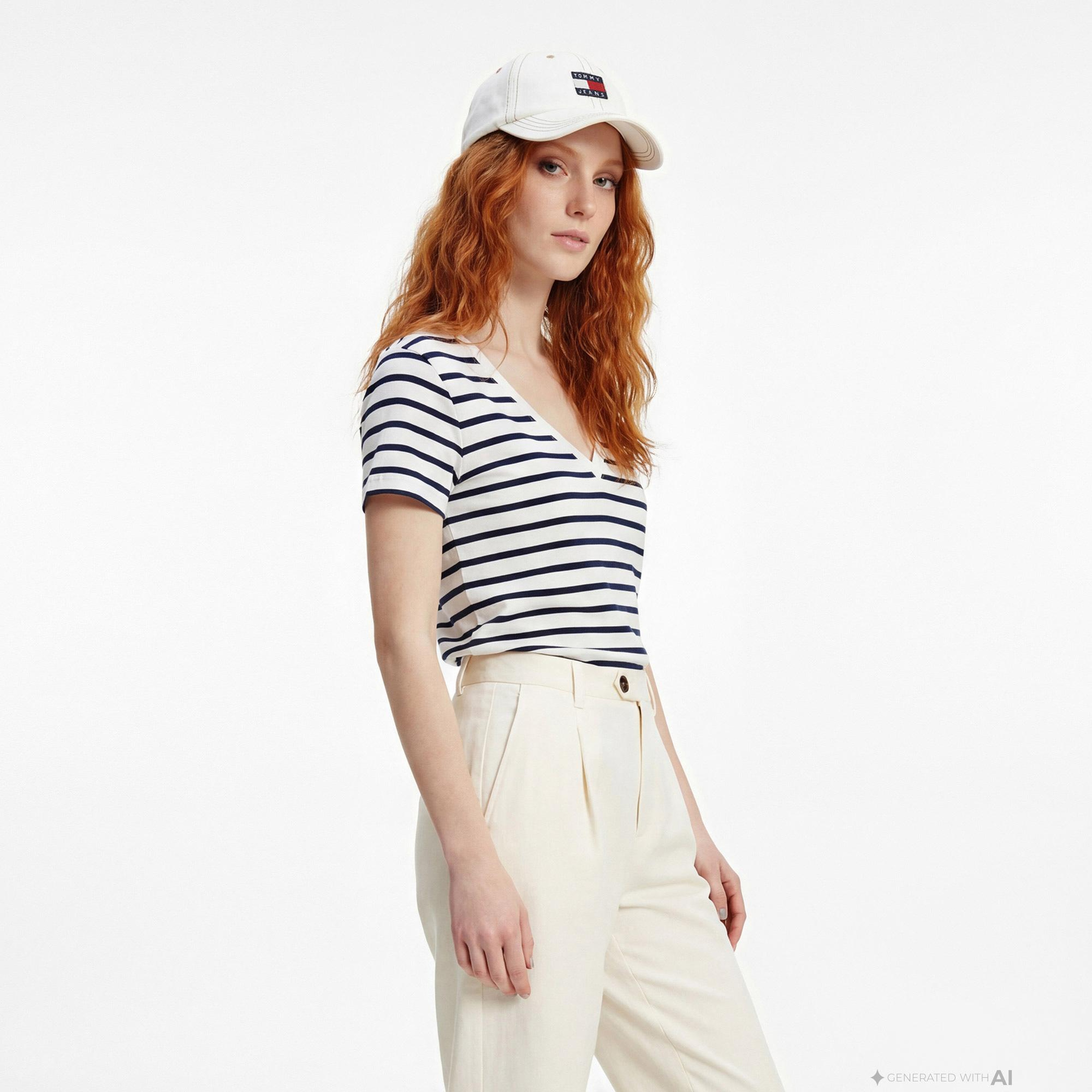 Tommy Hilfiger Nos Kadın Beyaz T-Shirt