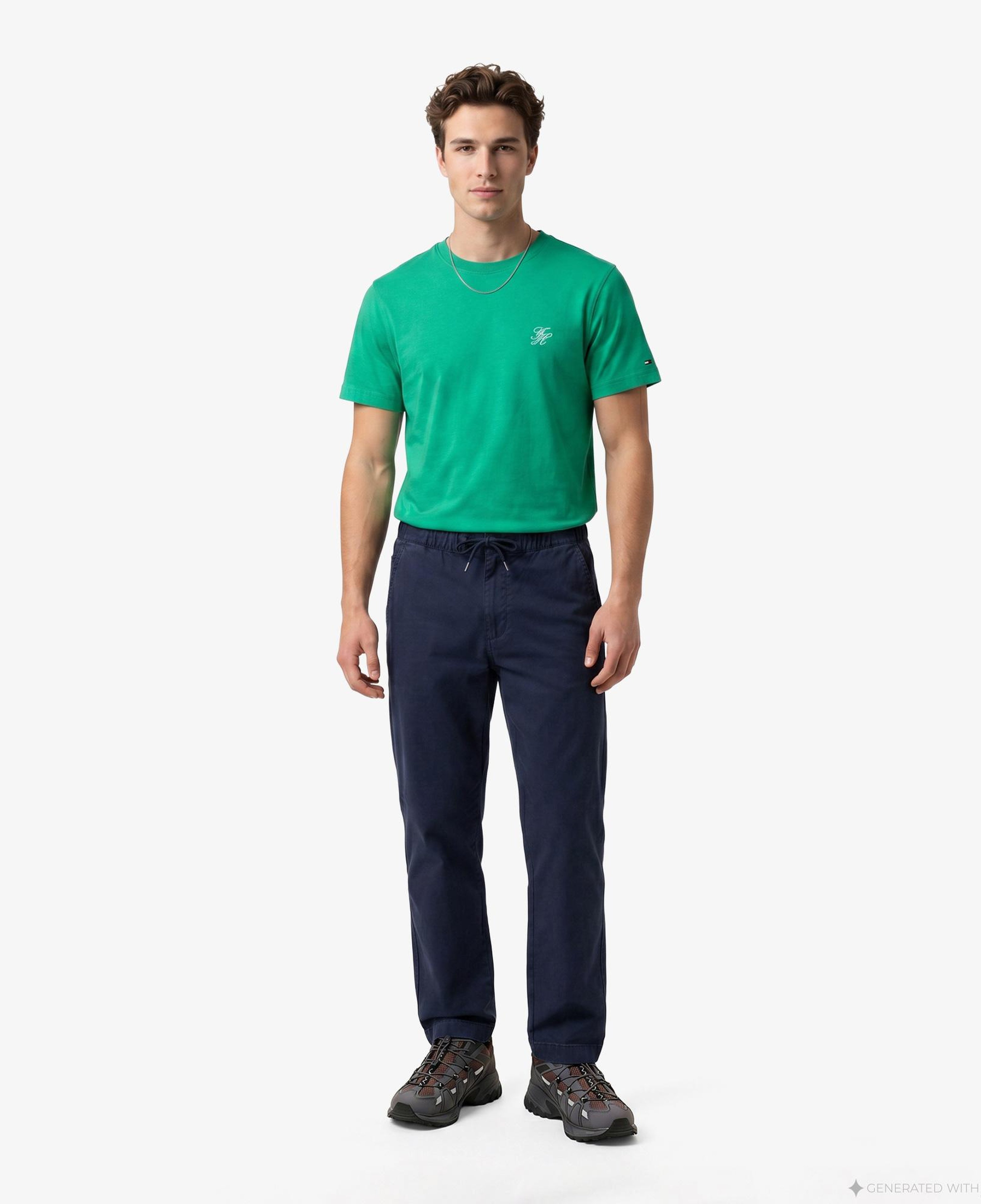 Tommy Hilfiger Swimshop Erkek Yeşil T-Shirt