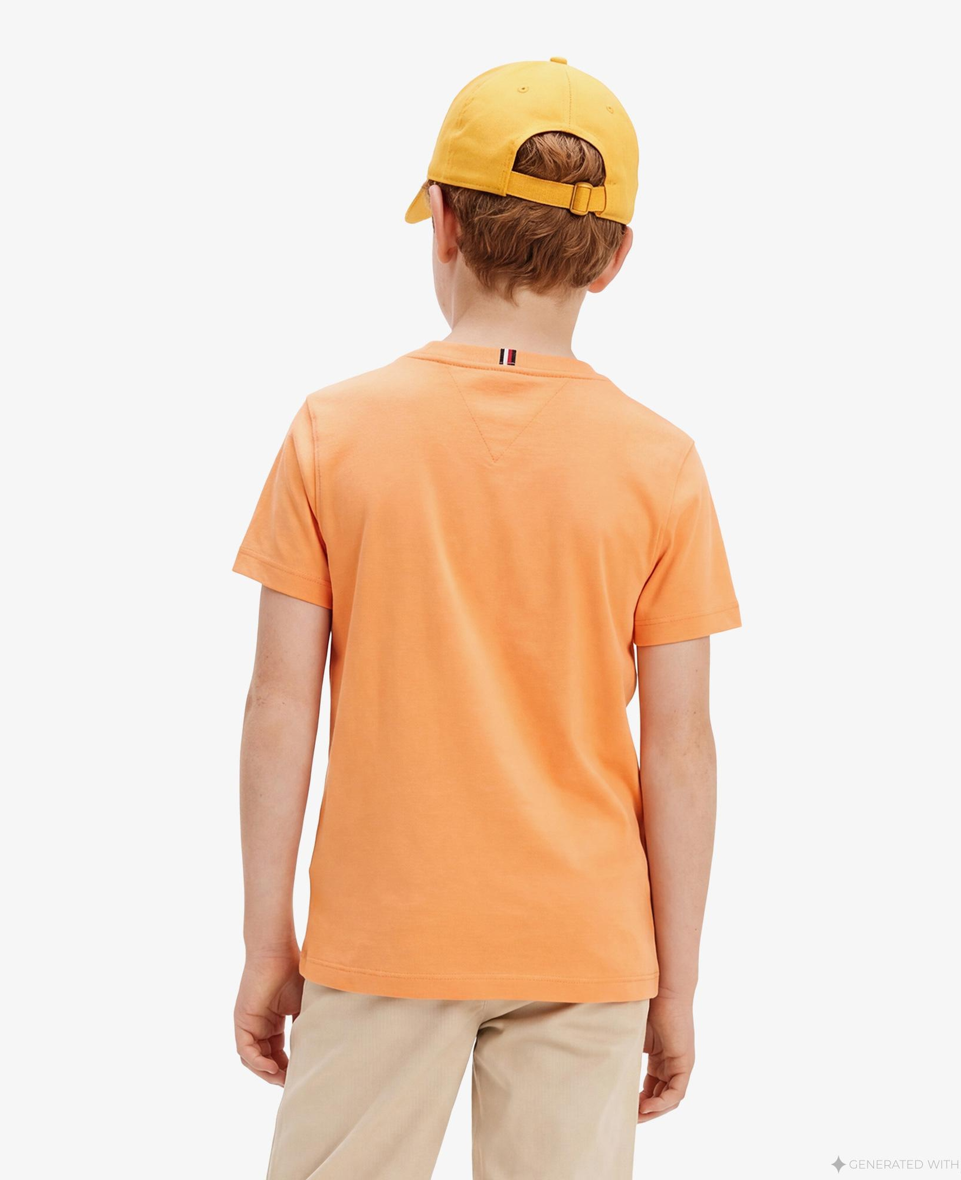 Tommy Hilfiger Essentials Çocuk Turuncu Crop T-Shirt