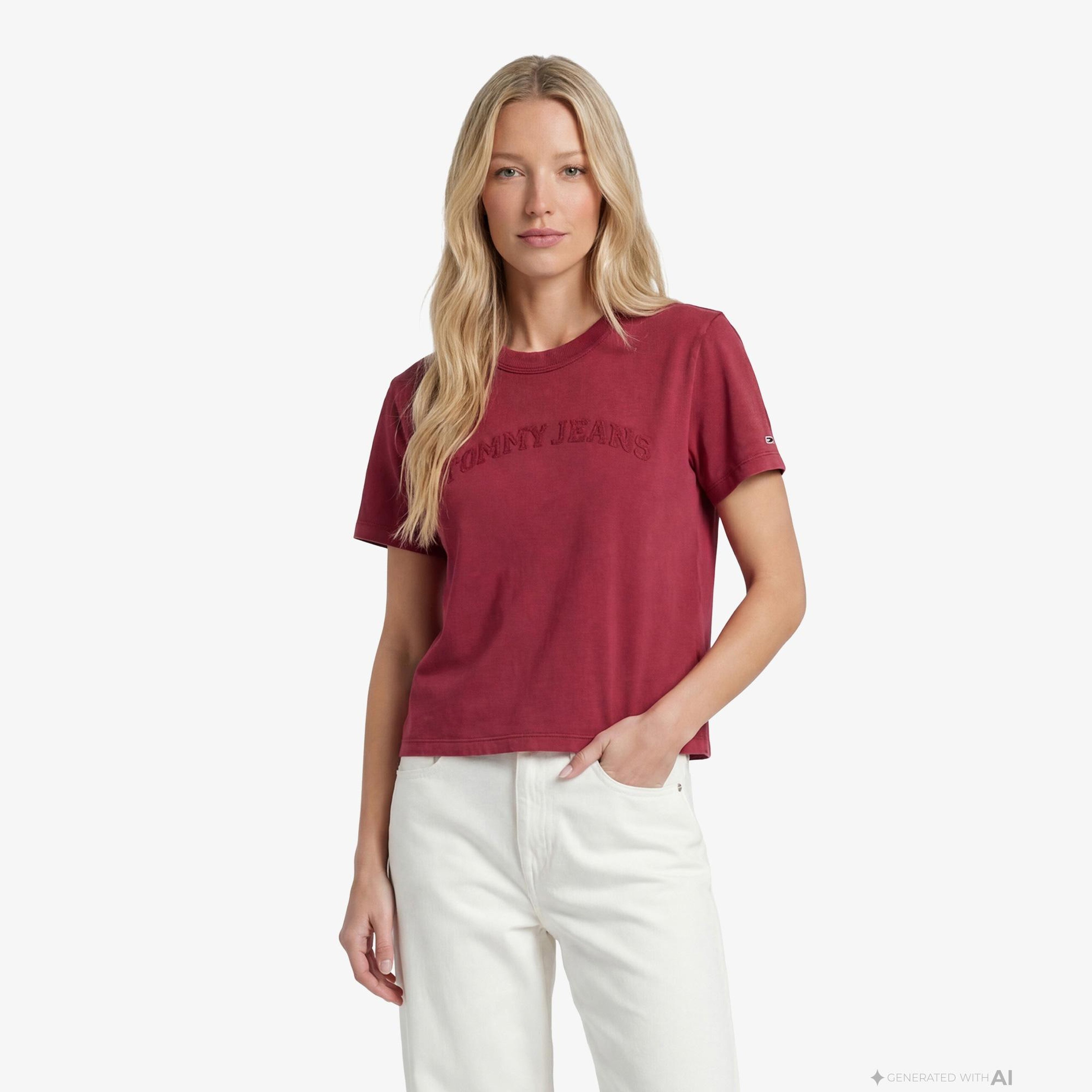 Tommy Hilfiger Varsity Prep Kadın Pembe T-Shirt