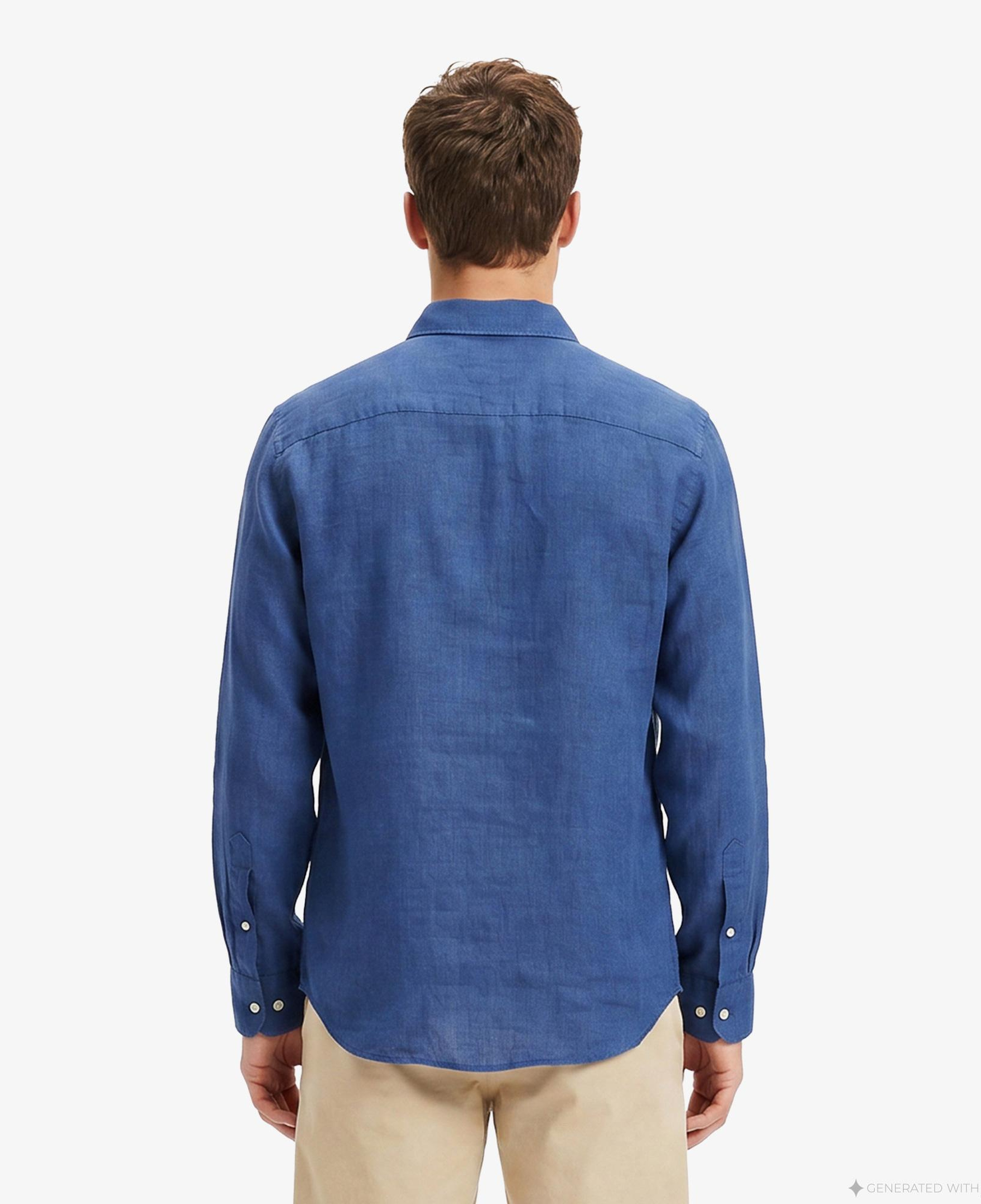 Tommy Hilfiger Seasonal Quality Erkek Mavi Keten Gömlek